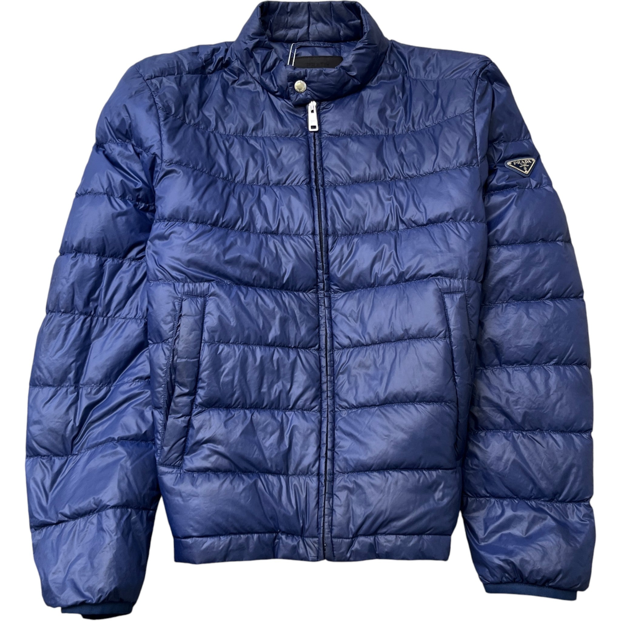 Men's Plaque Logo Down Jacket Navy Size IT 50 / L