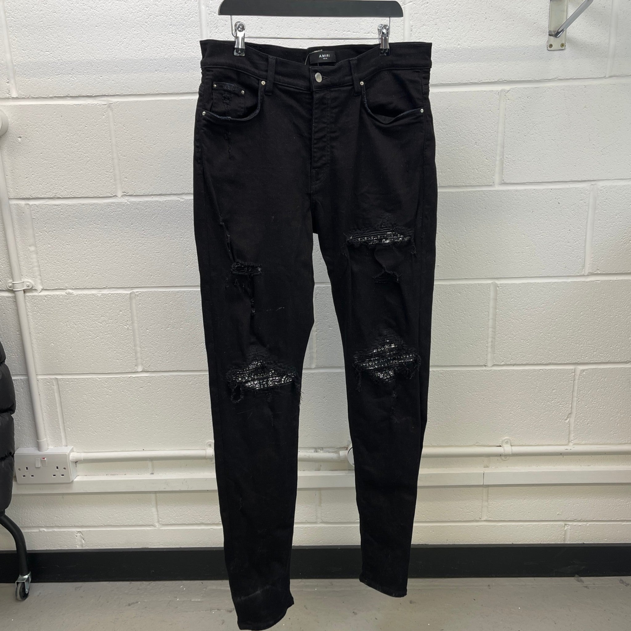 Men's Wool Trousers Black Size IT 46 / UK 30