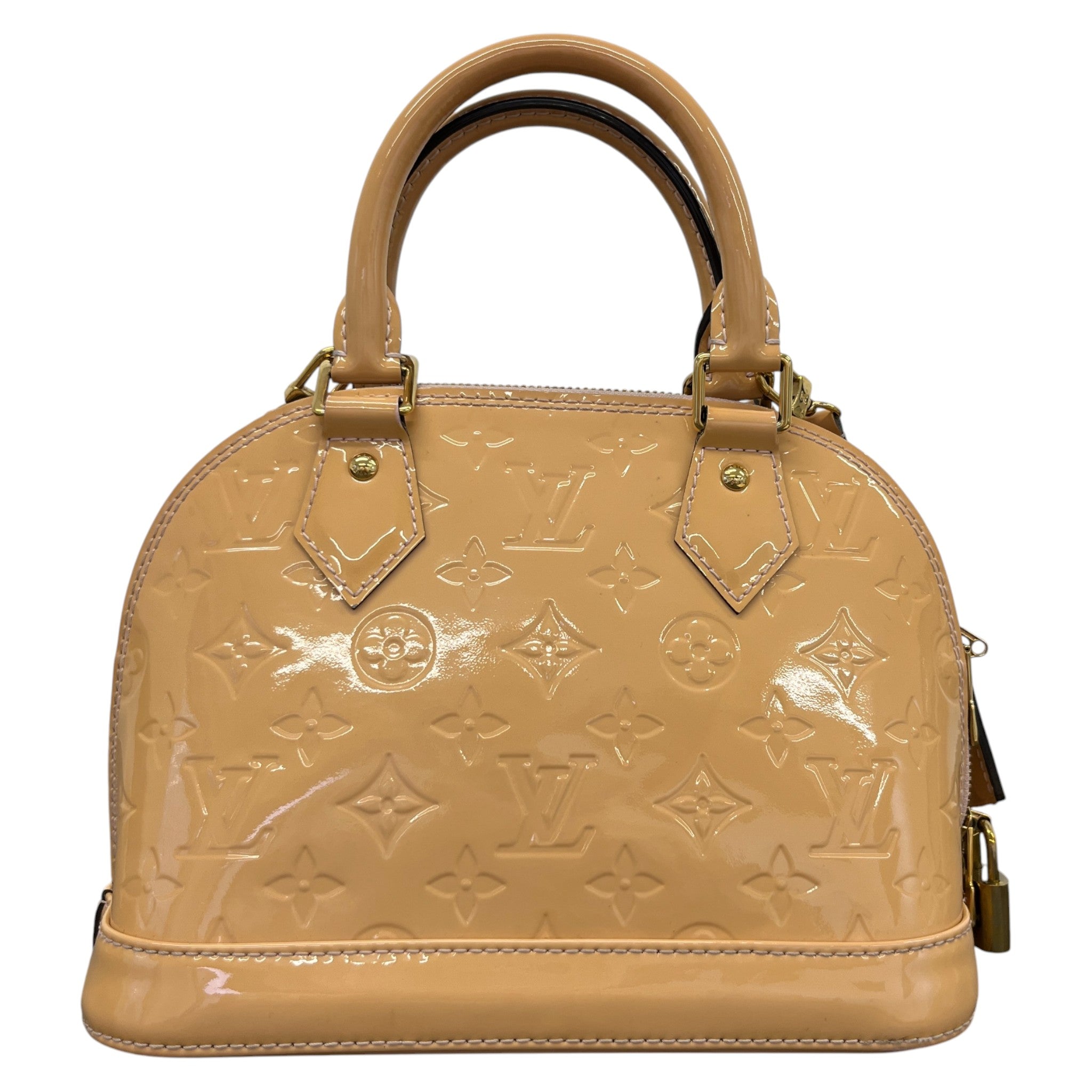 Women's Vernis Leather Alma Bb Handbag Beige