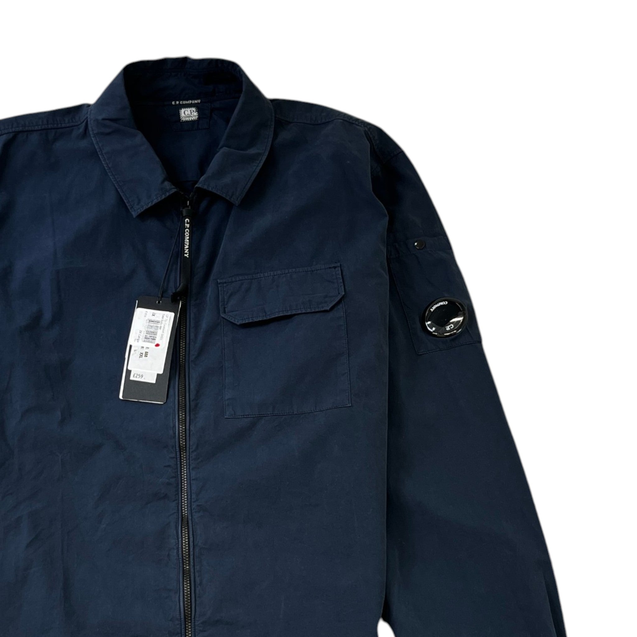 Men's Gabardine OverShirt Navy Size XXL
