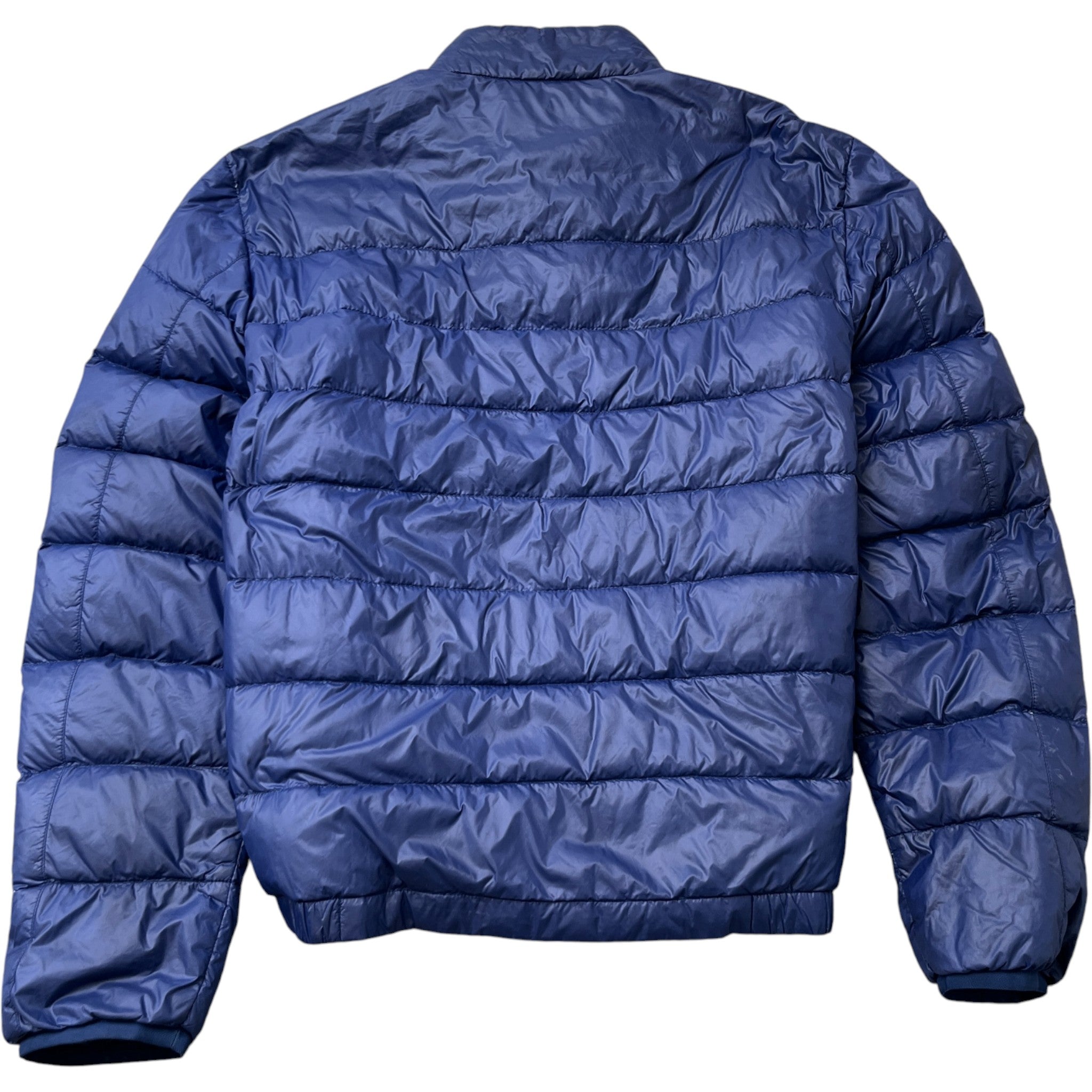 Men's Plaque Logo Down Jacket Navy Size IT 50 / L