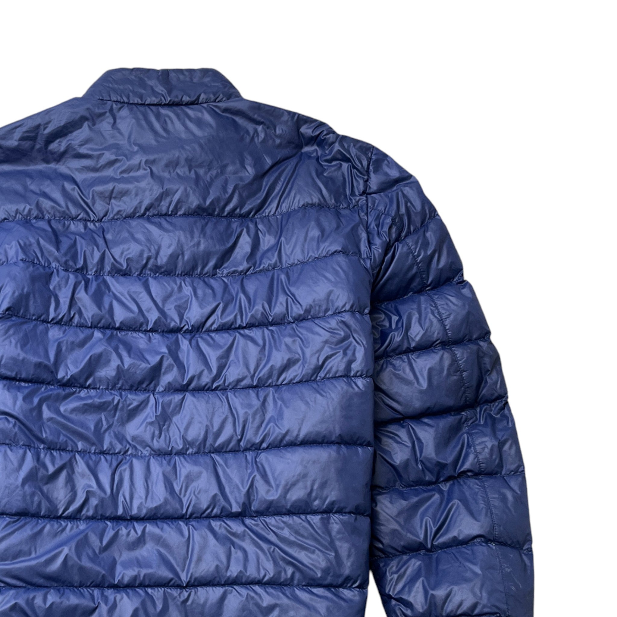 Men's Plaque Logo Down Jacket Navy Size IT 50 / L