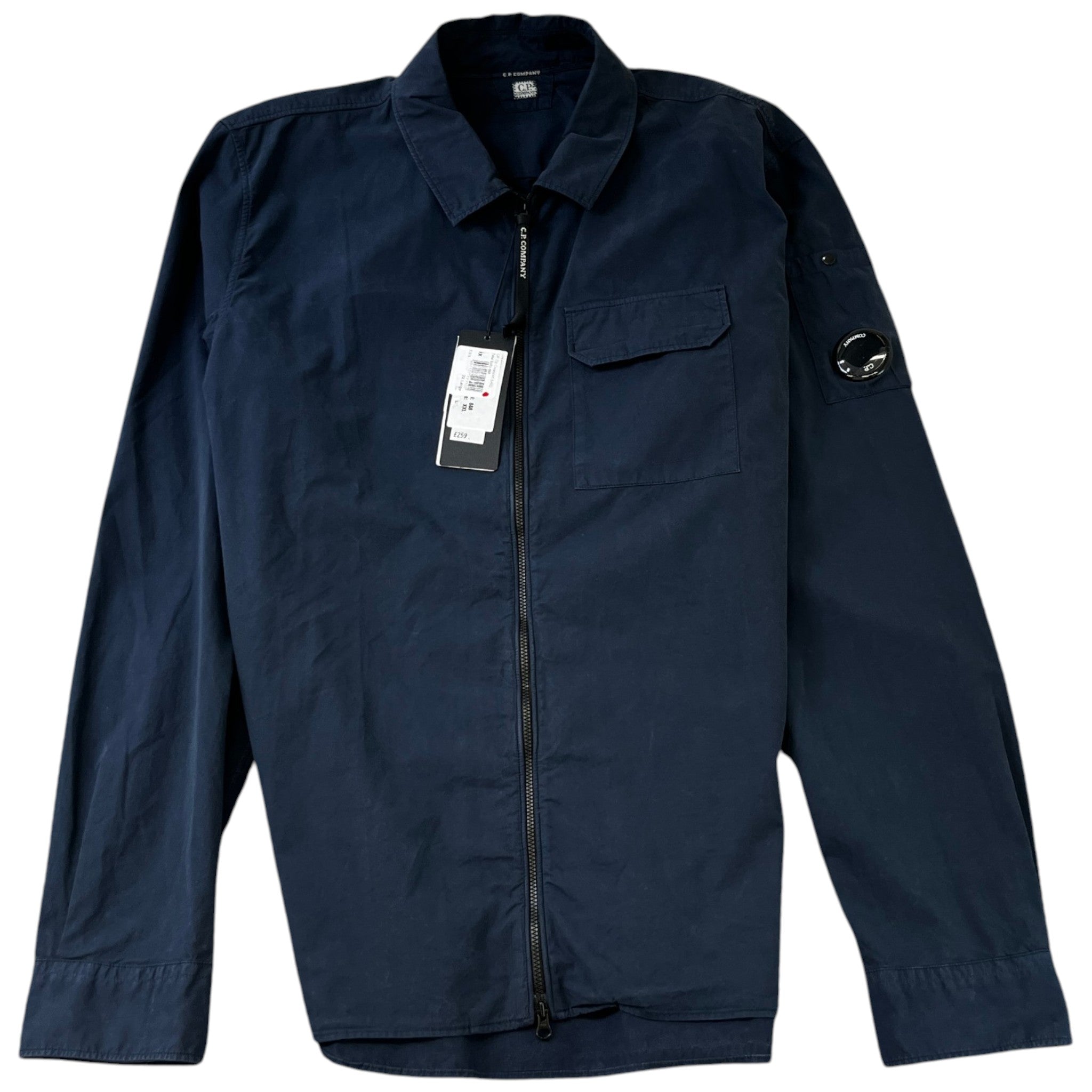Men's Gabardine OverShirt Navy Size XXL