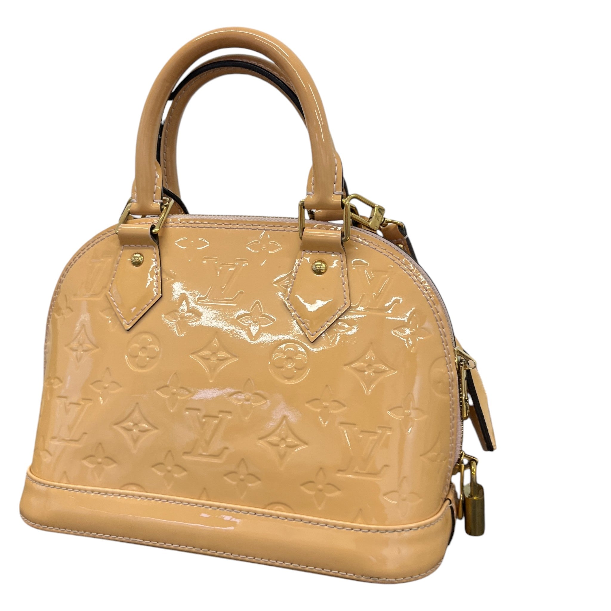 Women's Vernis Leather Alma Bb Handbag Beige