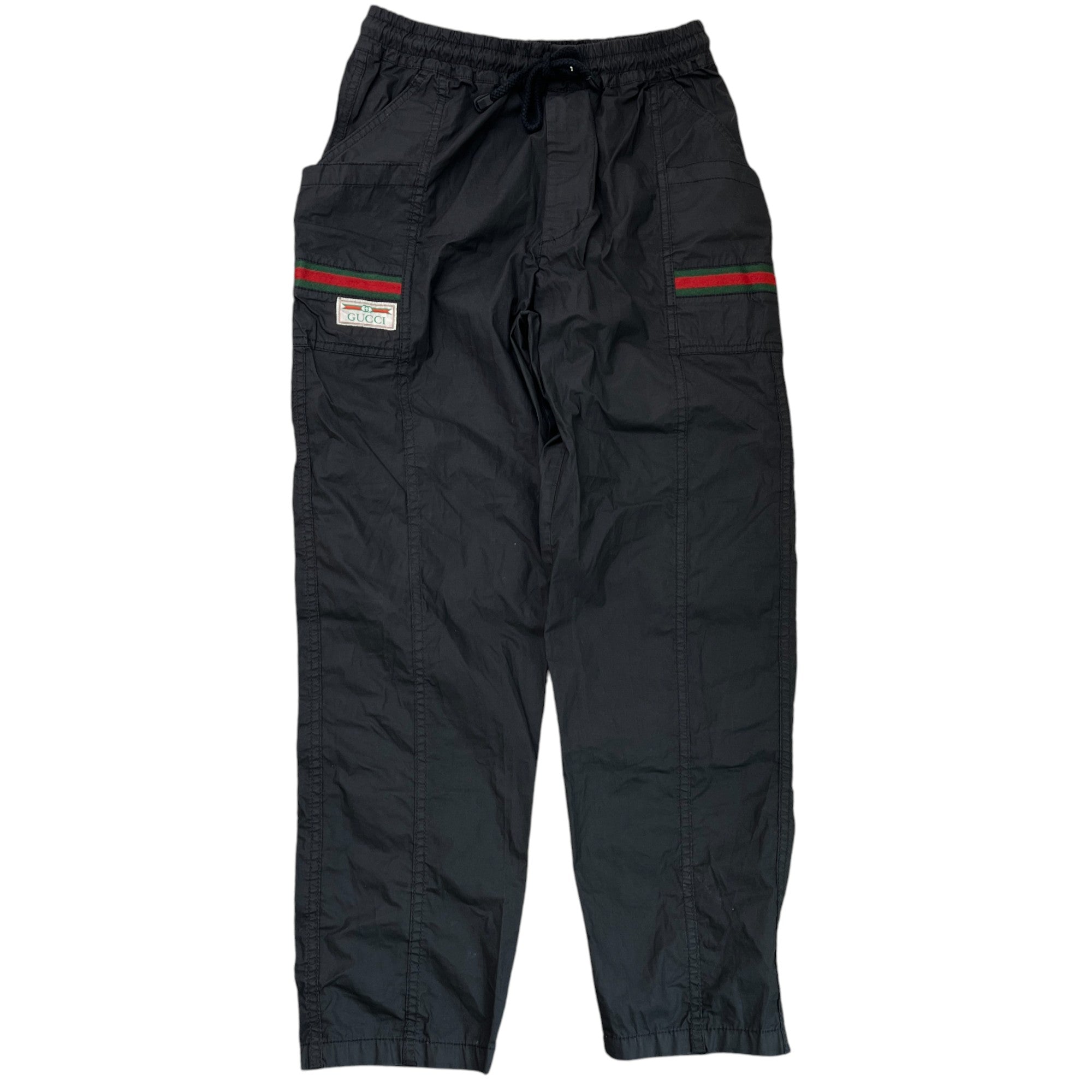 Men's Gg Web Trousers Black Size IT 46 / UK 30