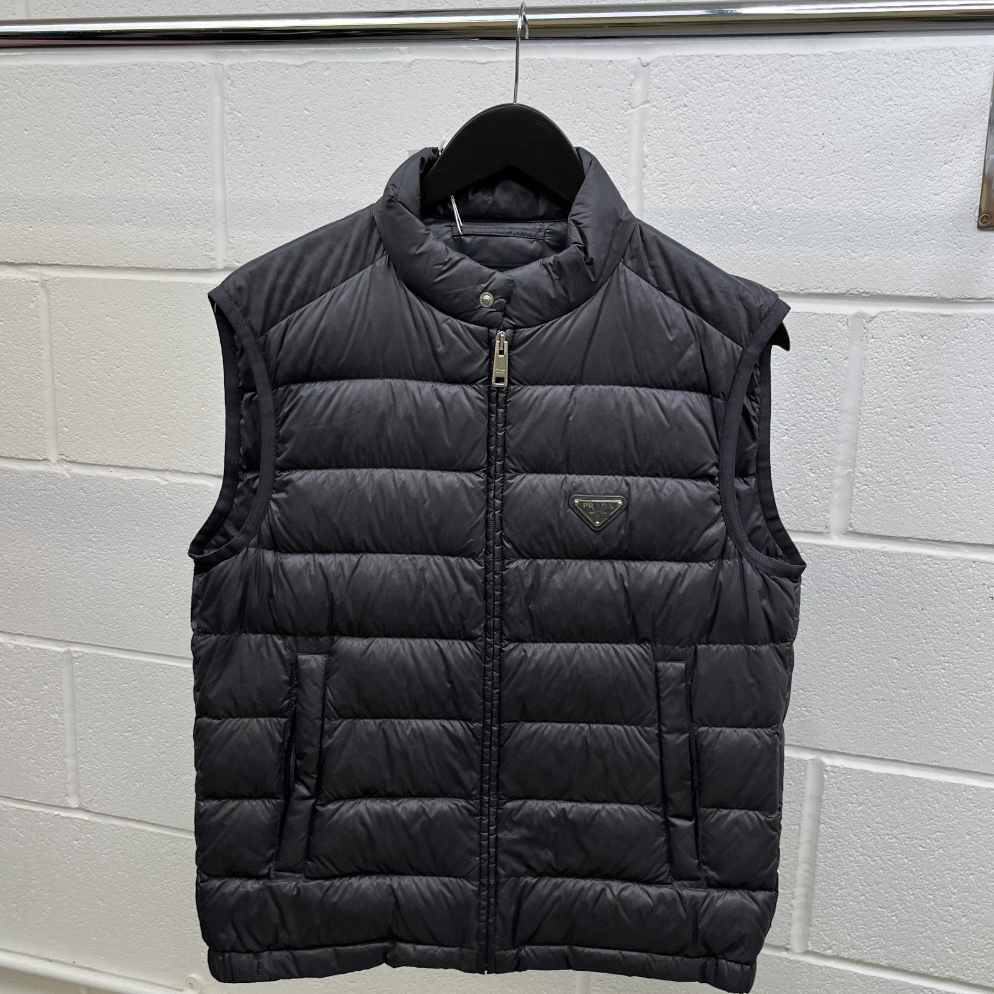 Men's Plaque Logo Gilet Grey Size IT 46 / S