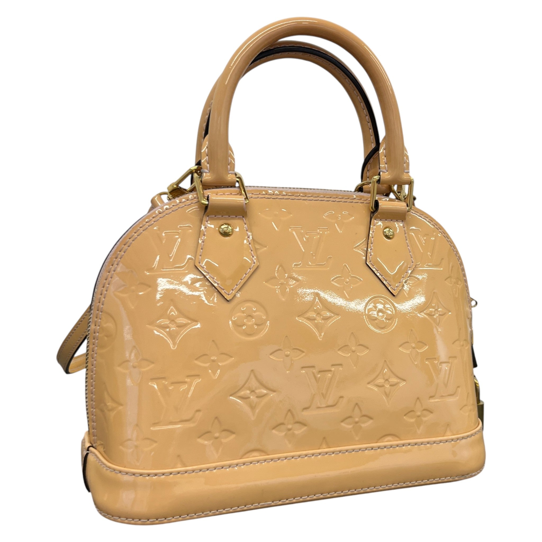 Women's Vernis Leather Alma Bb Handbag Beige