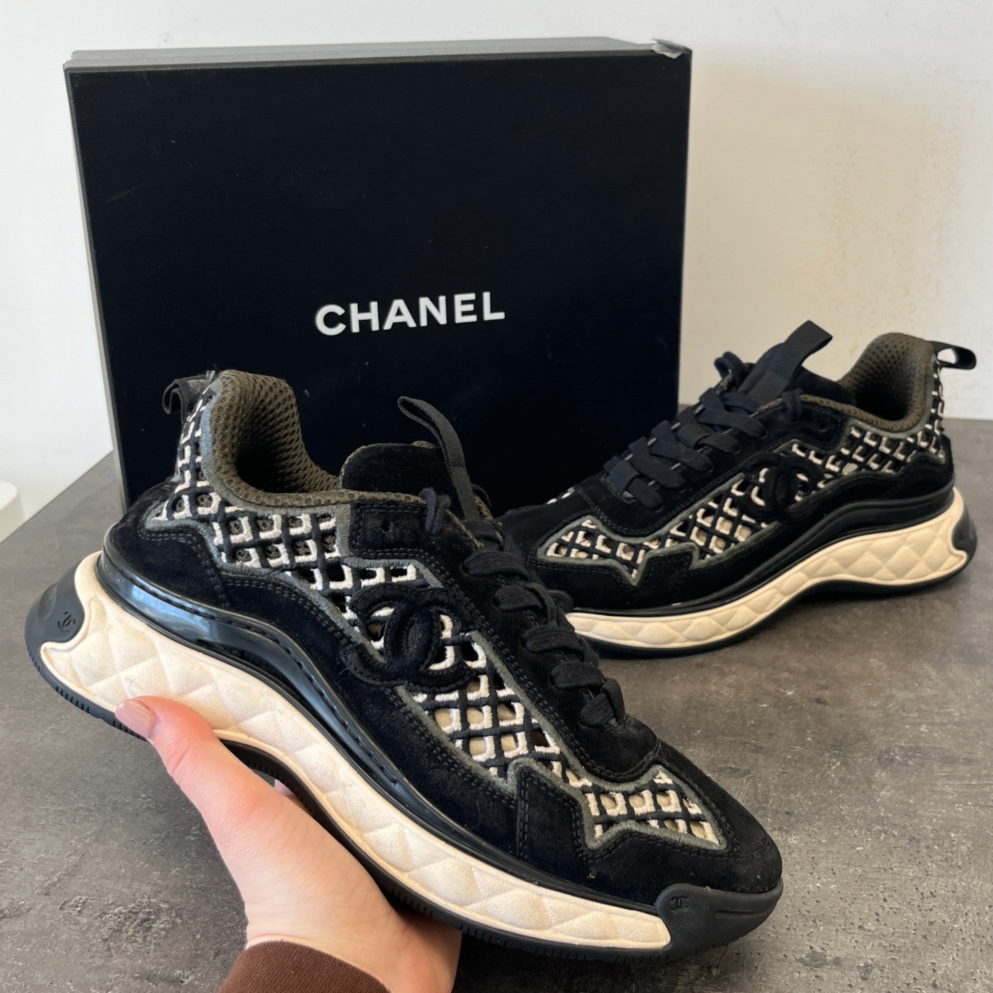 Women's Damen Cc Runner Tweed Low Trainers Black Size EU 37.5 / UK 4.5