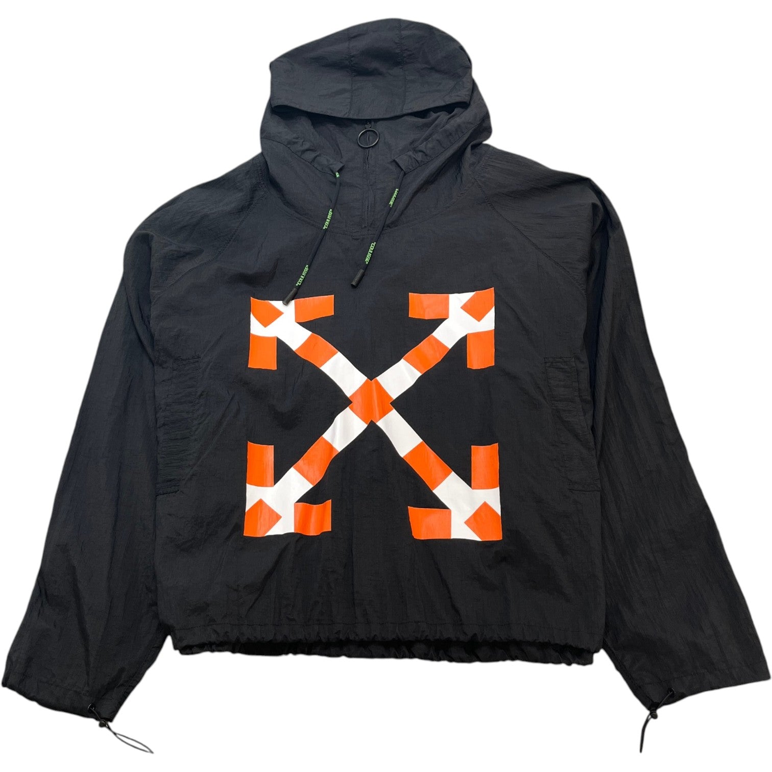 Men's Anorak Windbreaker Black Size S