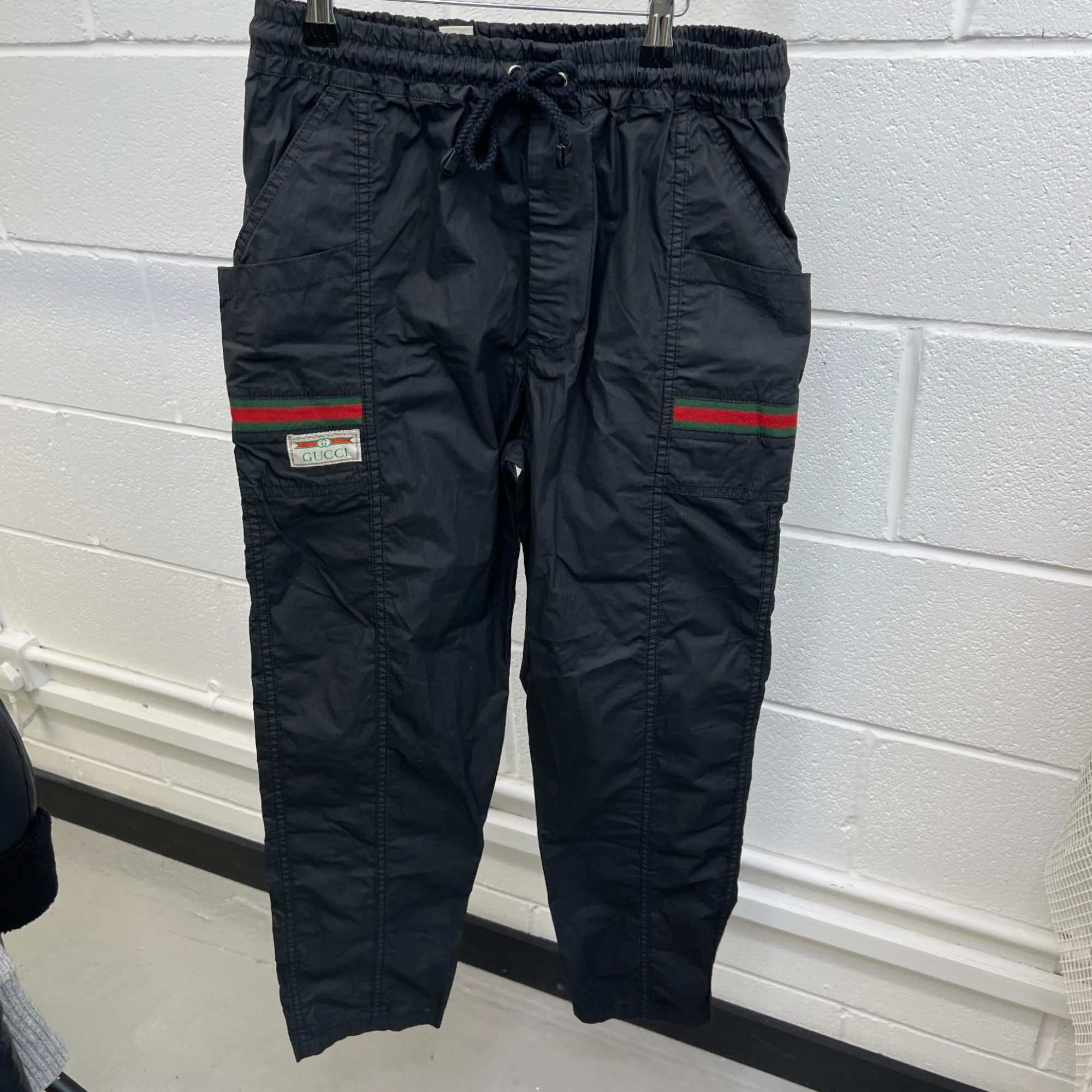 Men's Gg Web Trousers Black Size IT 46 / UK 30