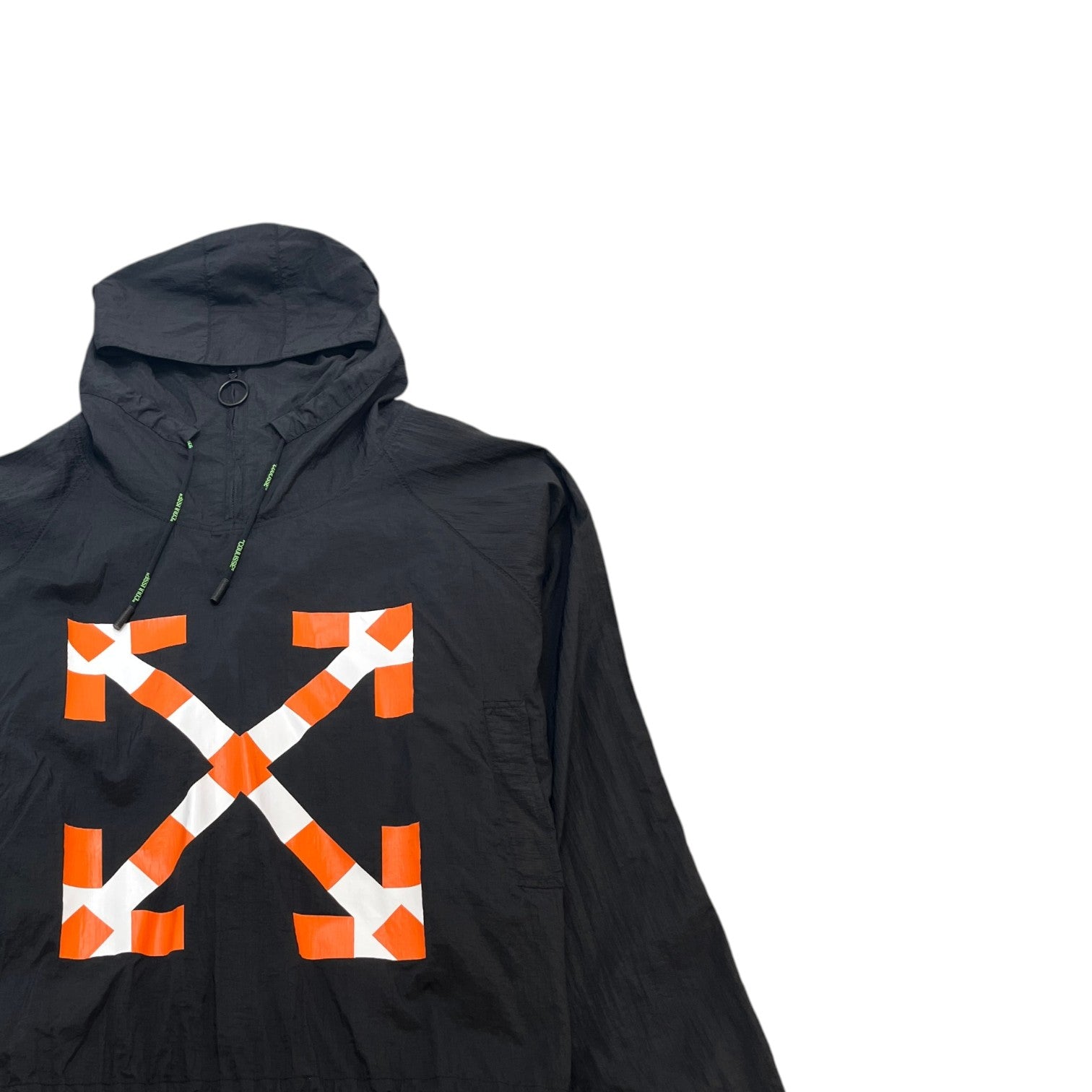 Men's Anorak Windbreaker Black Size S