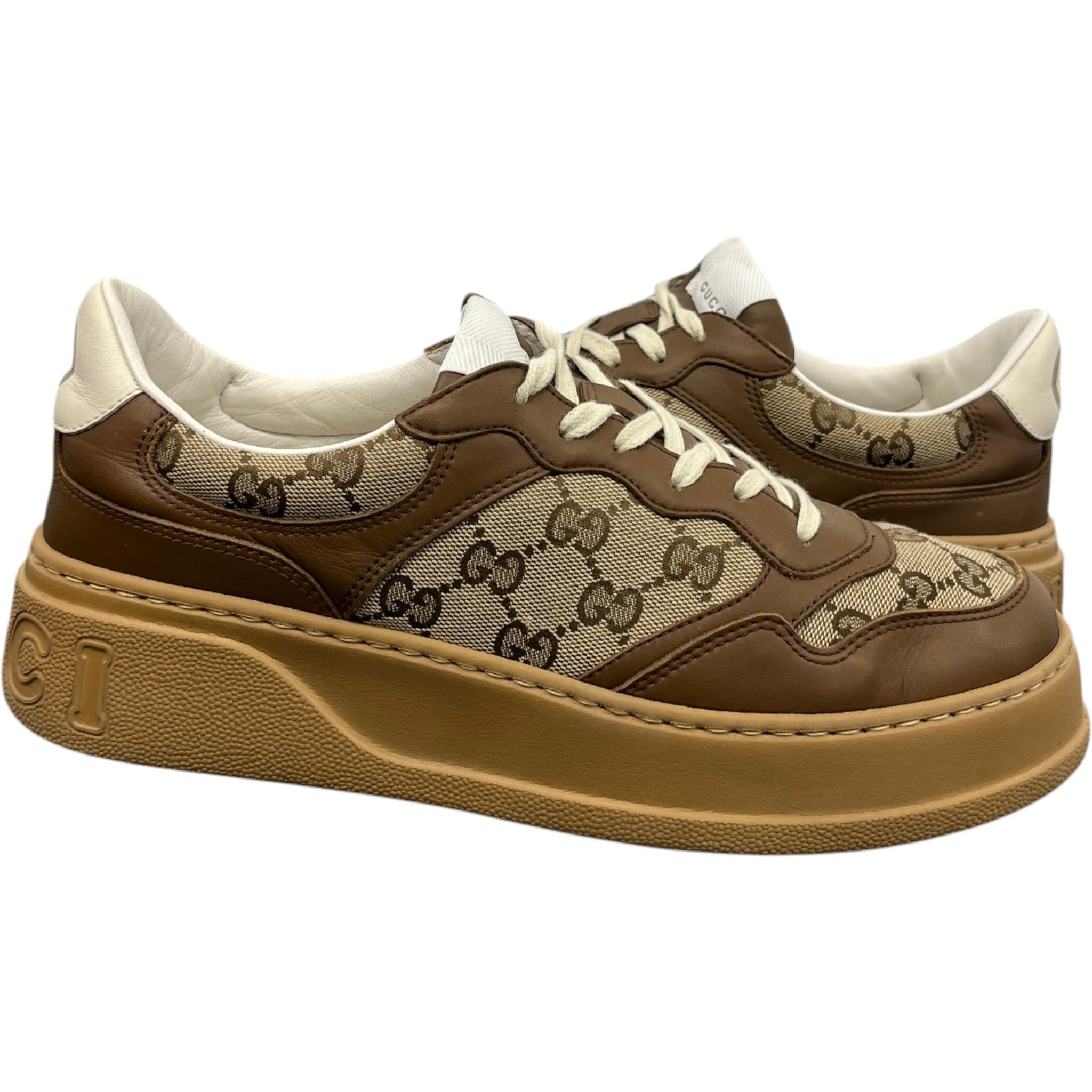 Men's Gg Supreme Low Trainers Brown Size EU 41.5 / UK 7.5