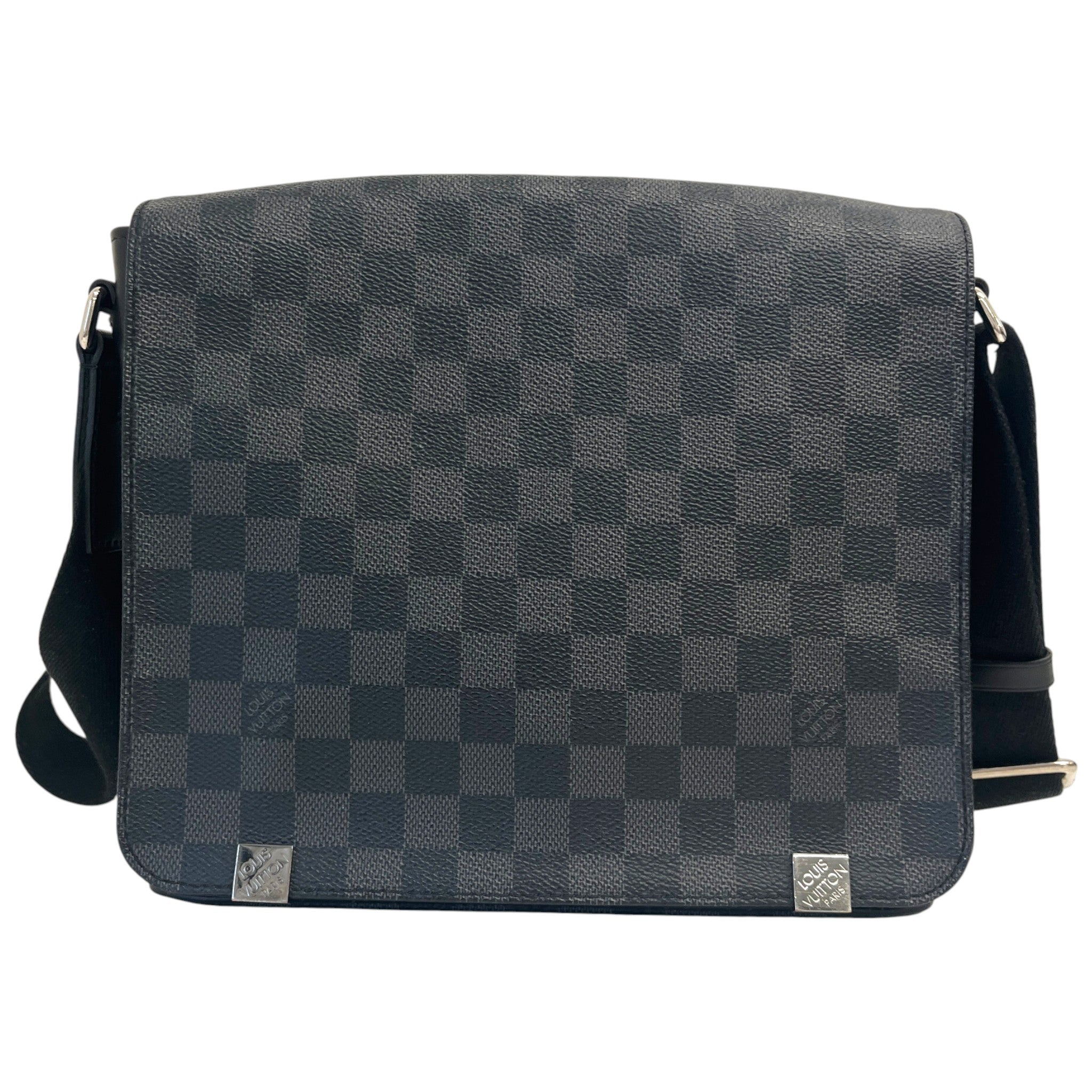 Men's Damier Graphite District Pm Bag Charcoal