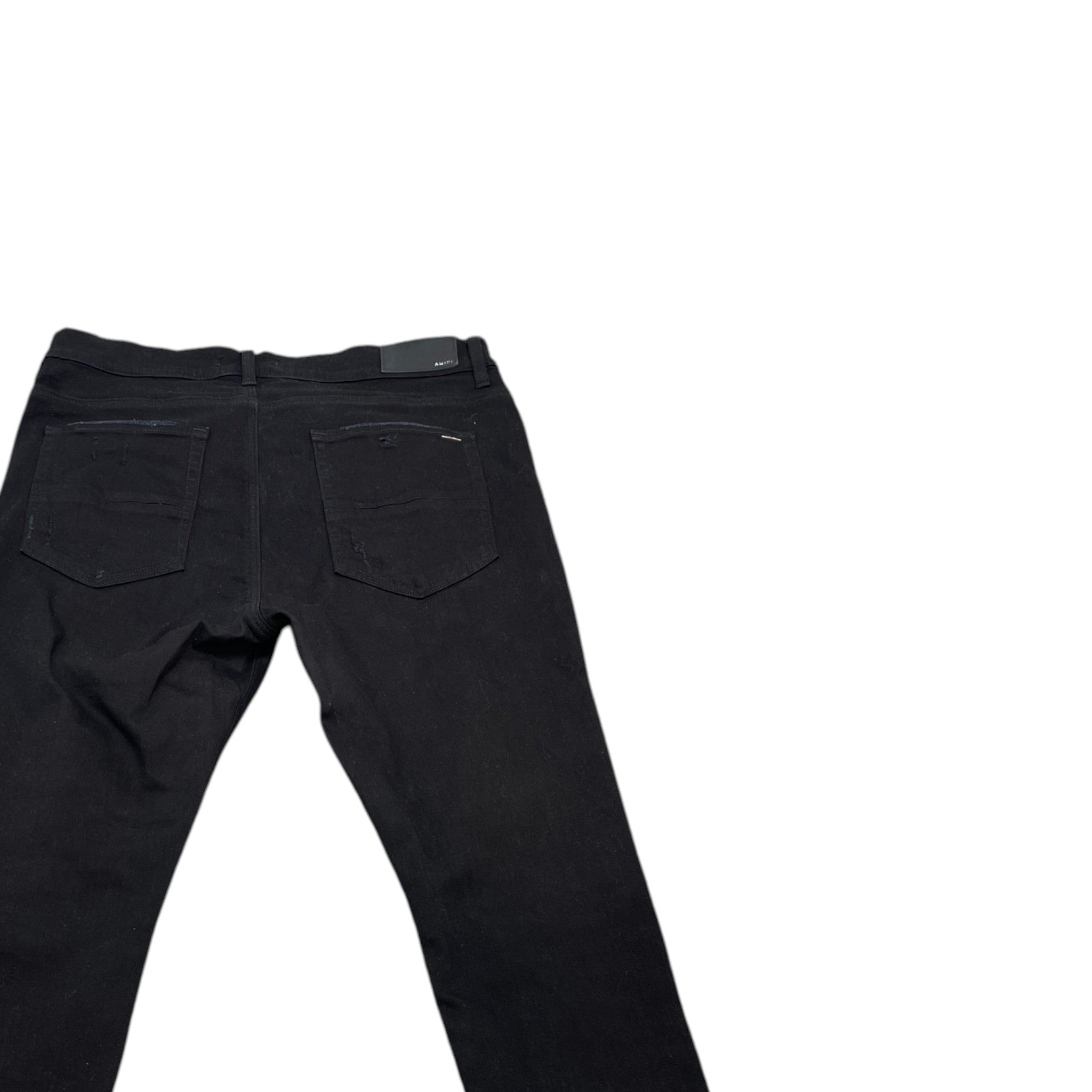 Men's Mx1 Distressed Bandana Jeans Black Size Waist 38"