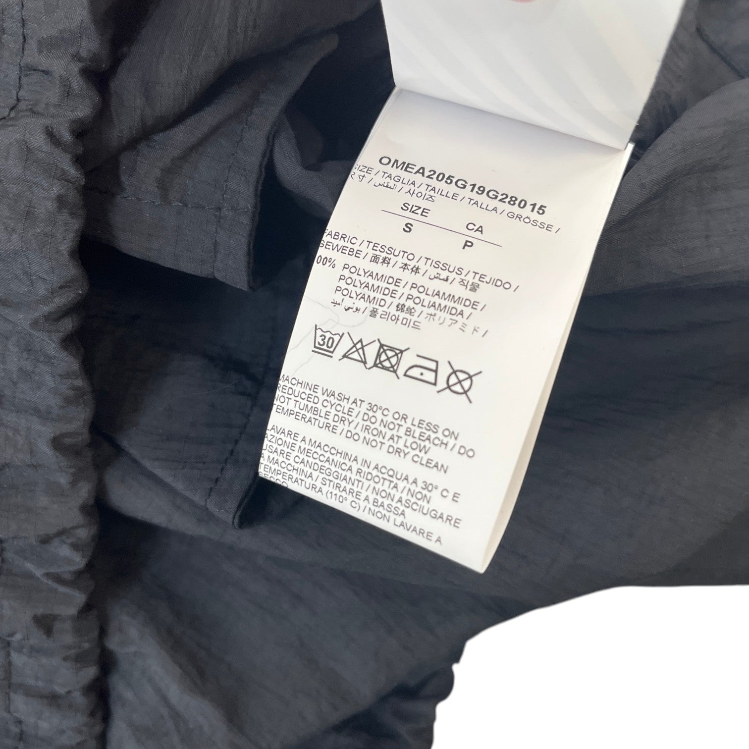 Men's Anorak Windbreaker Black Size S