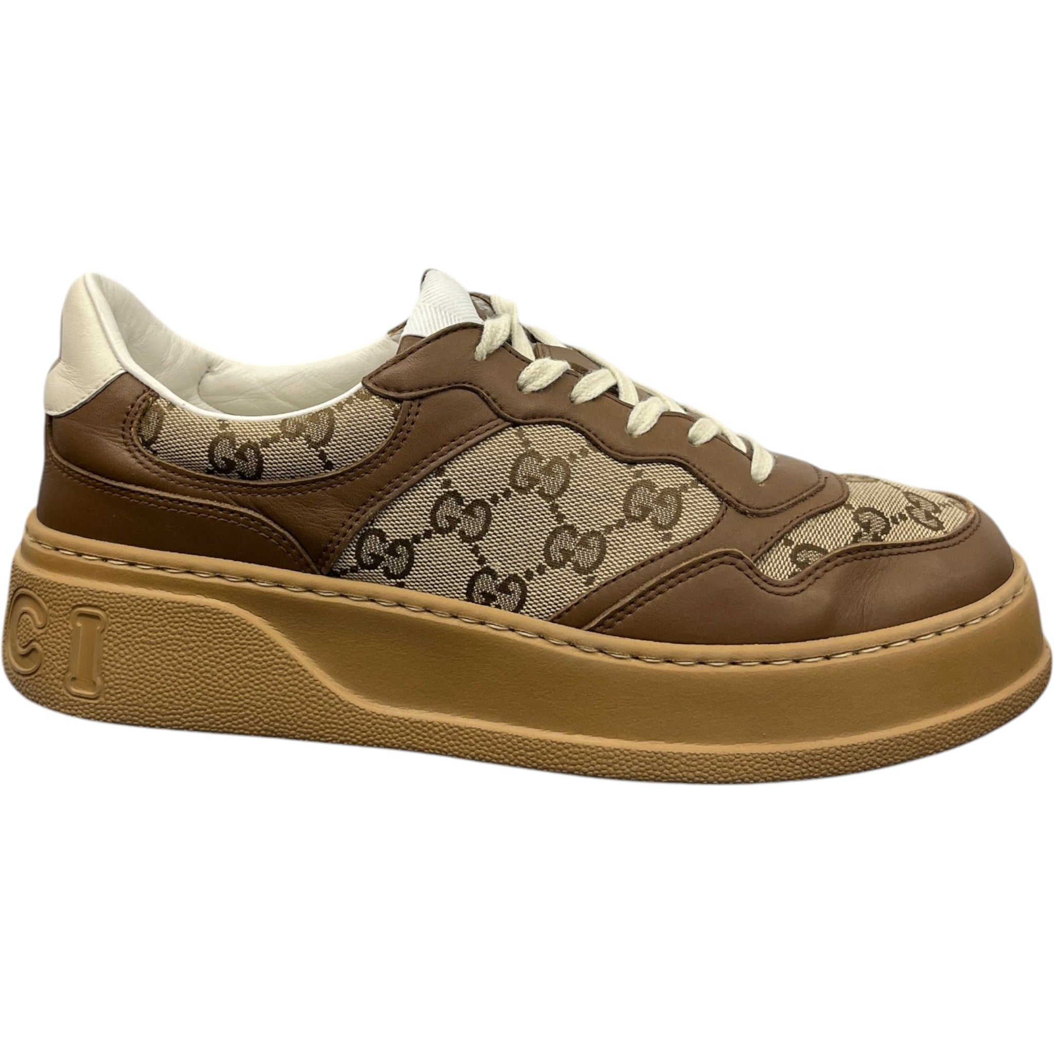 Men's Gg Supreme Low Trainers Brown Size EU 41.5 / UK 7.5