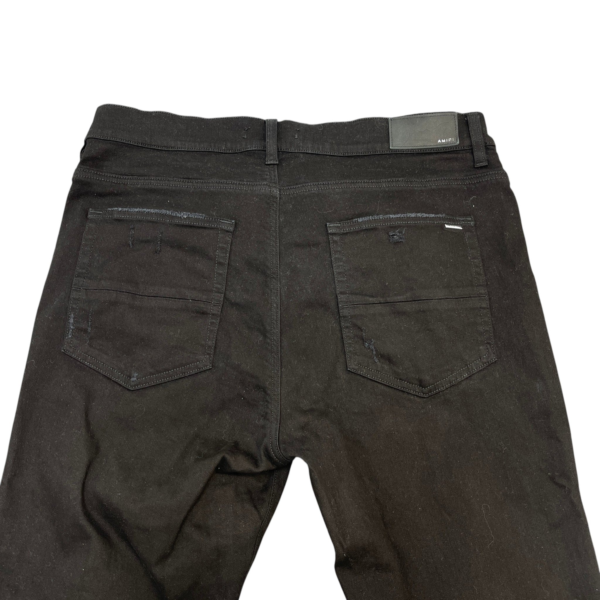 Men's Mx1 Distressed Bandana Jeans Black Size Waist 38"