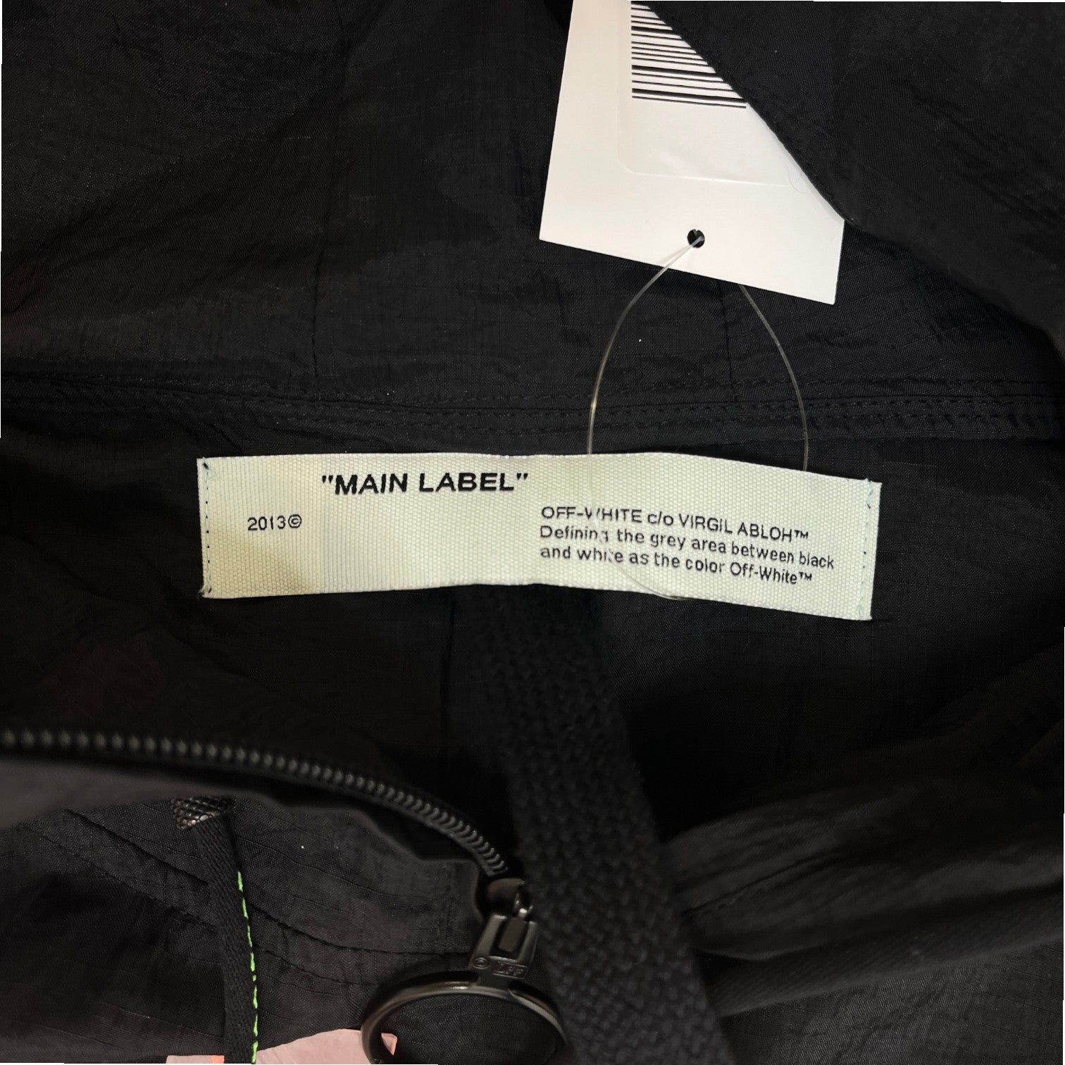 Men's Anorak Windbreaker Black Size S