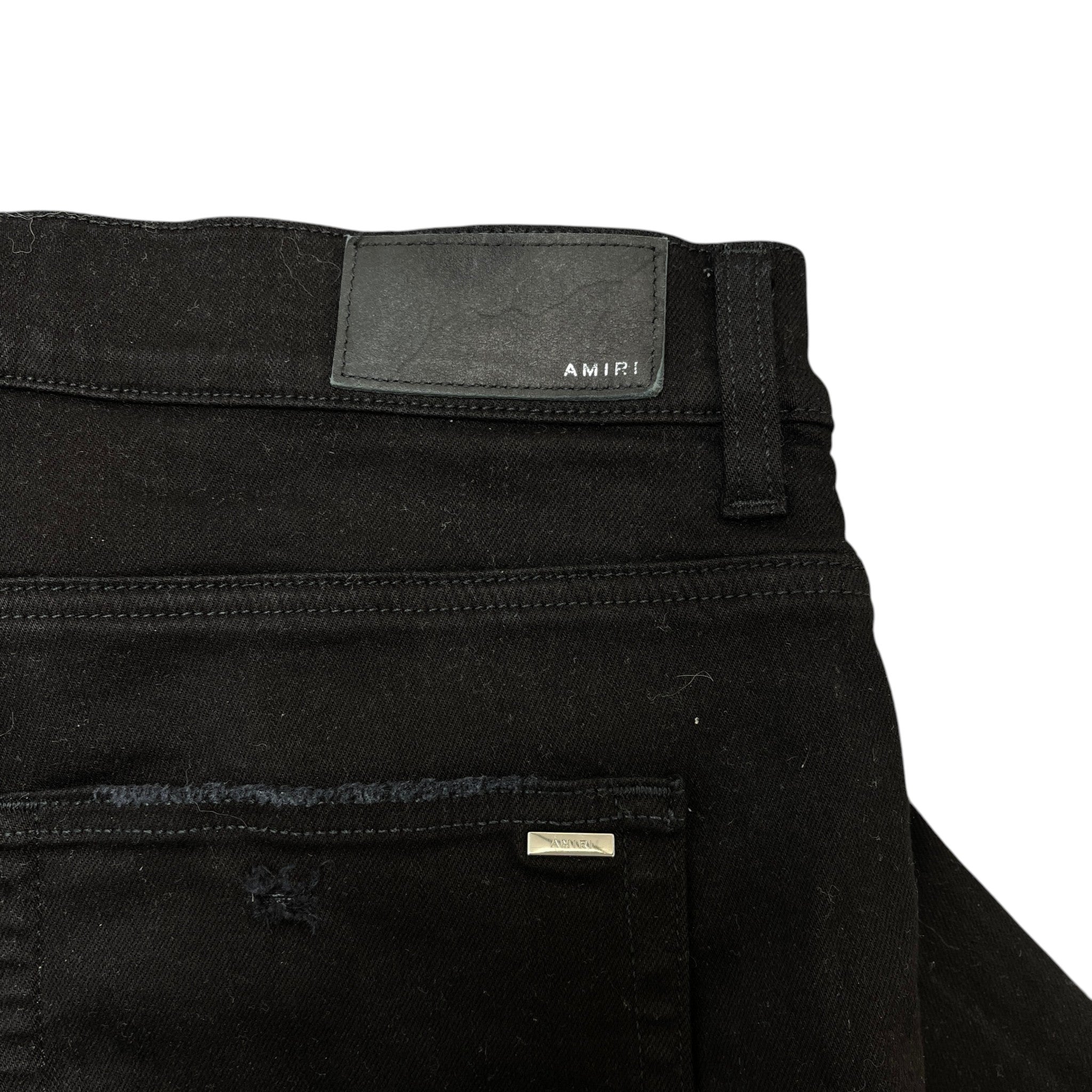 Men's Mx1 Distressed Bandana Jeans Black Size Waist 38"