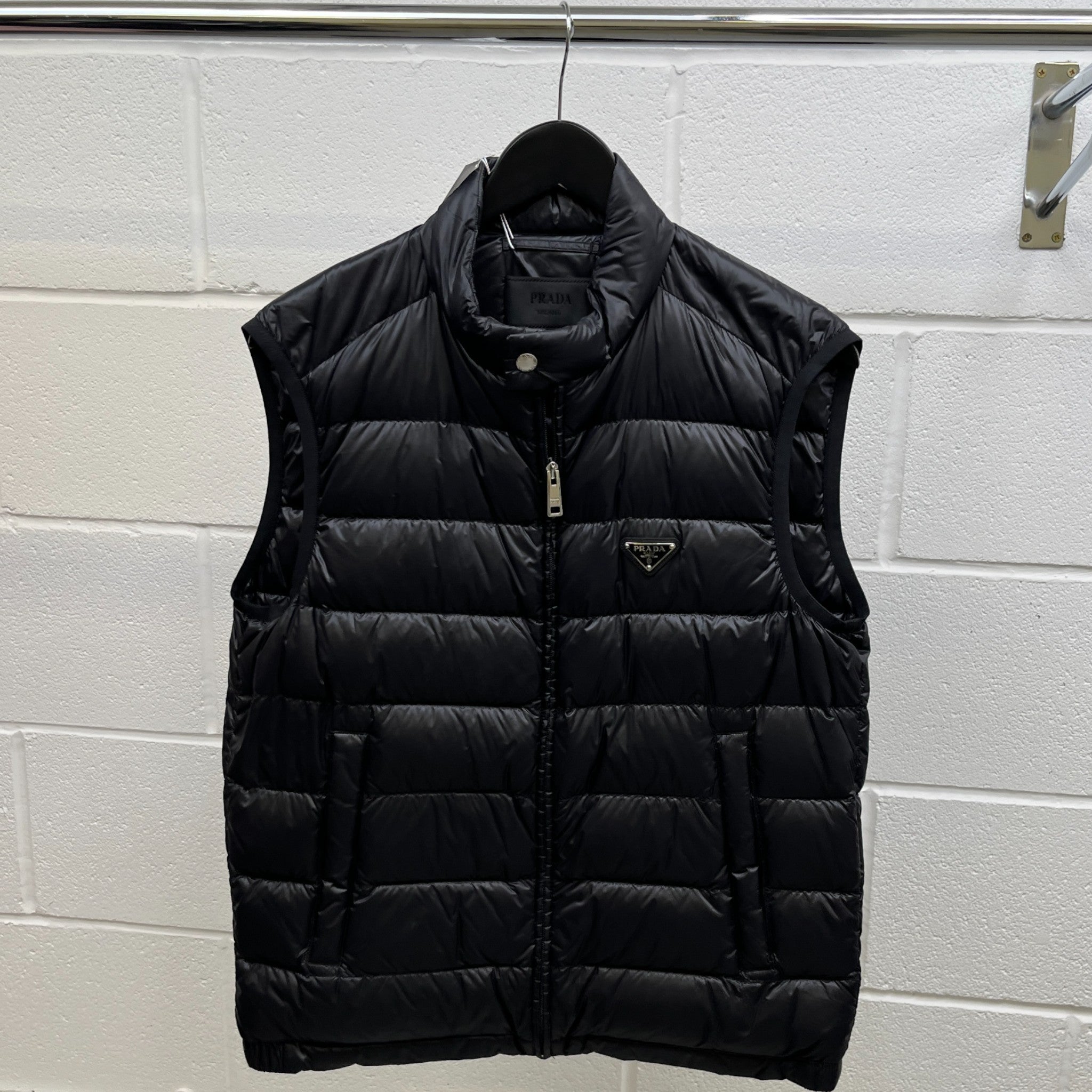 Men's Plaque Logo Gilet Black Size IT 48 / M