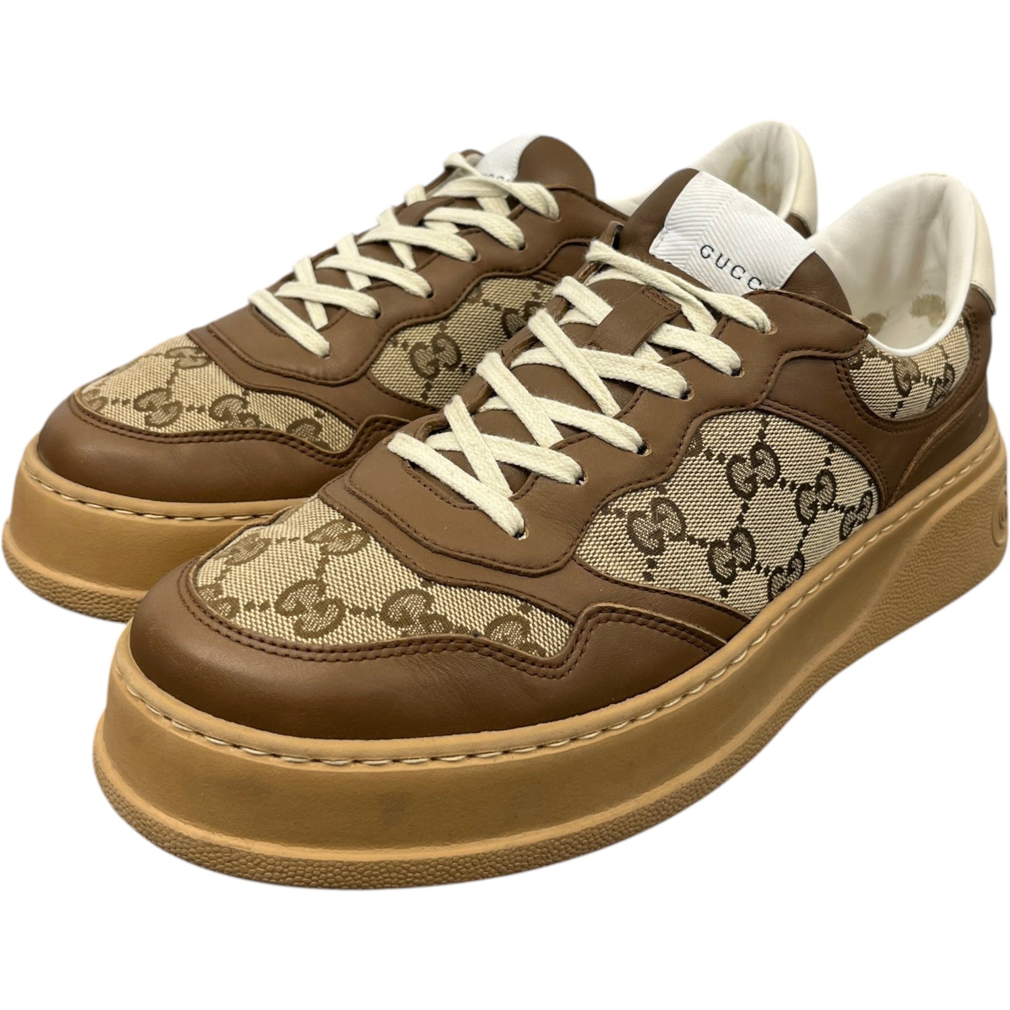 Men's Gg Supreme Low Trainers Brown Size EU 41.5 / UK 7.5