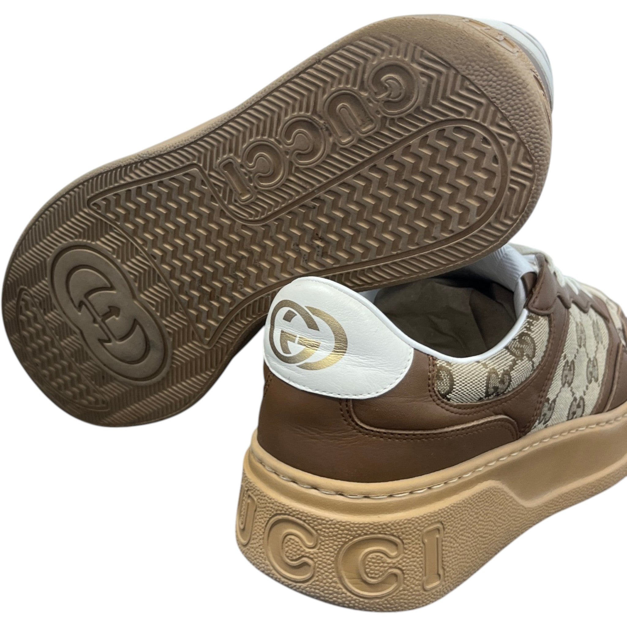 Men's Gg Supreme Low Trainers Brown Size EU 41.5 / UK 7.5