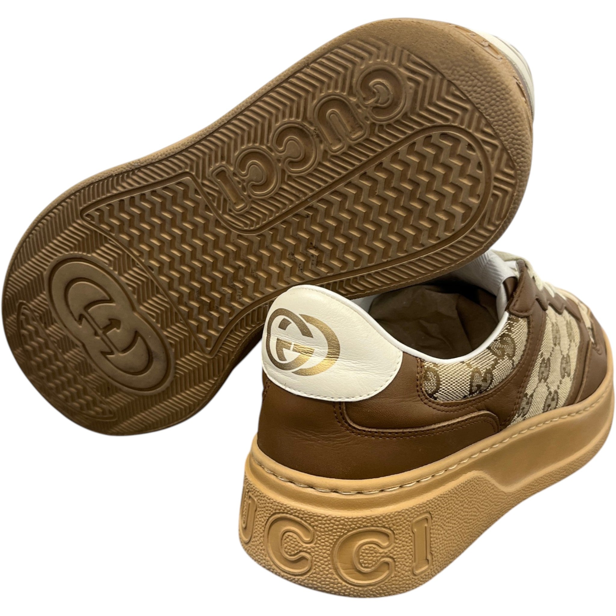 Men's Gg Supreme Low Trainers Brown Size EU 41.5 / UK 7.5