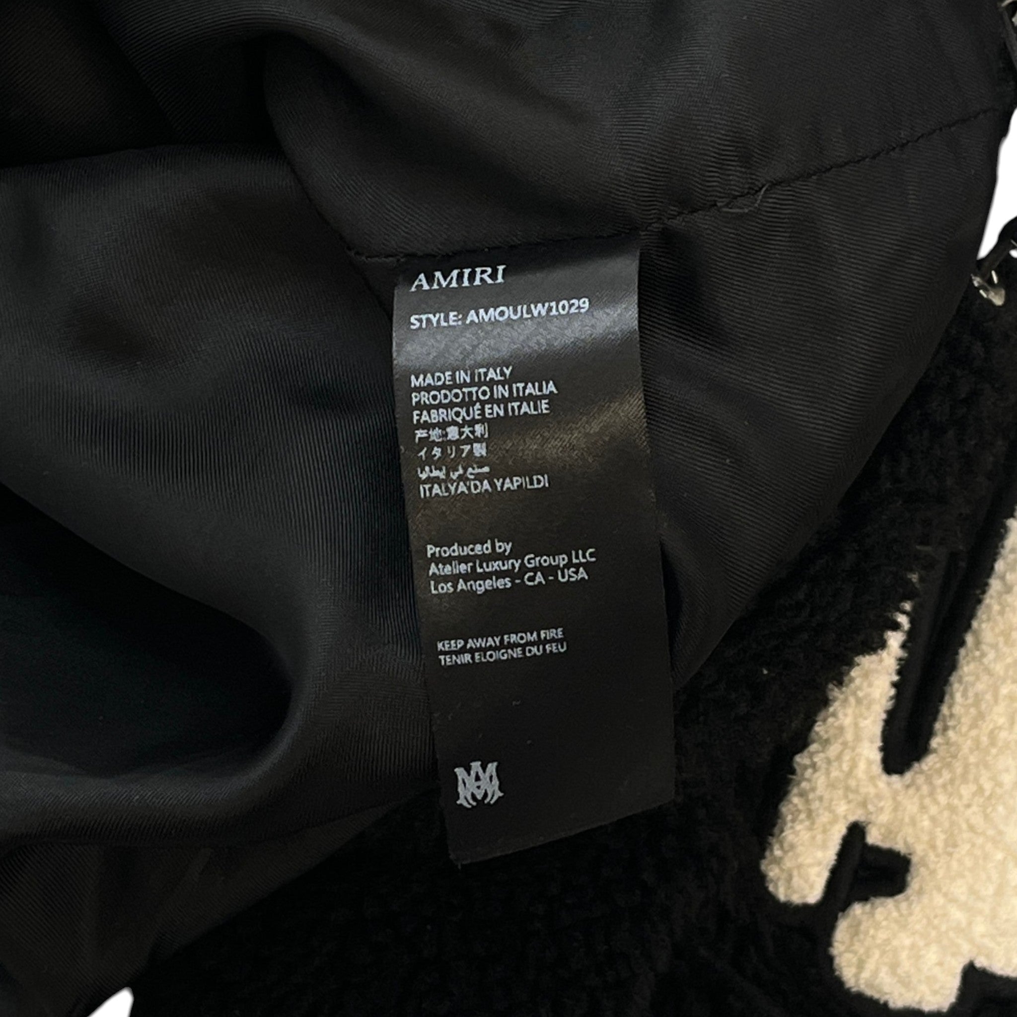 Men's Bones Fleece Jacket Black Size M