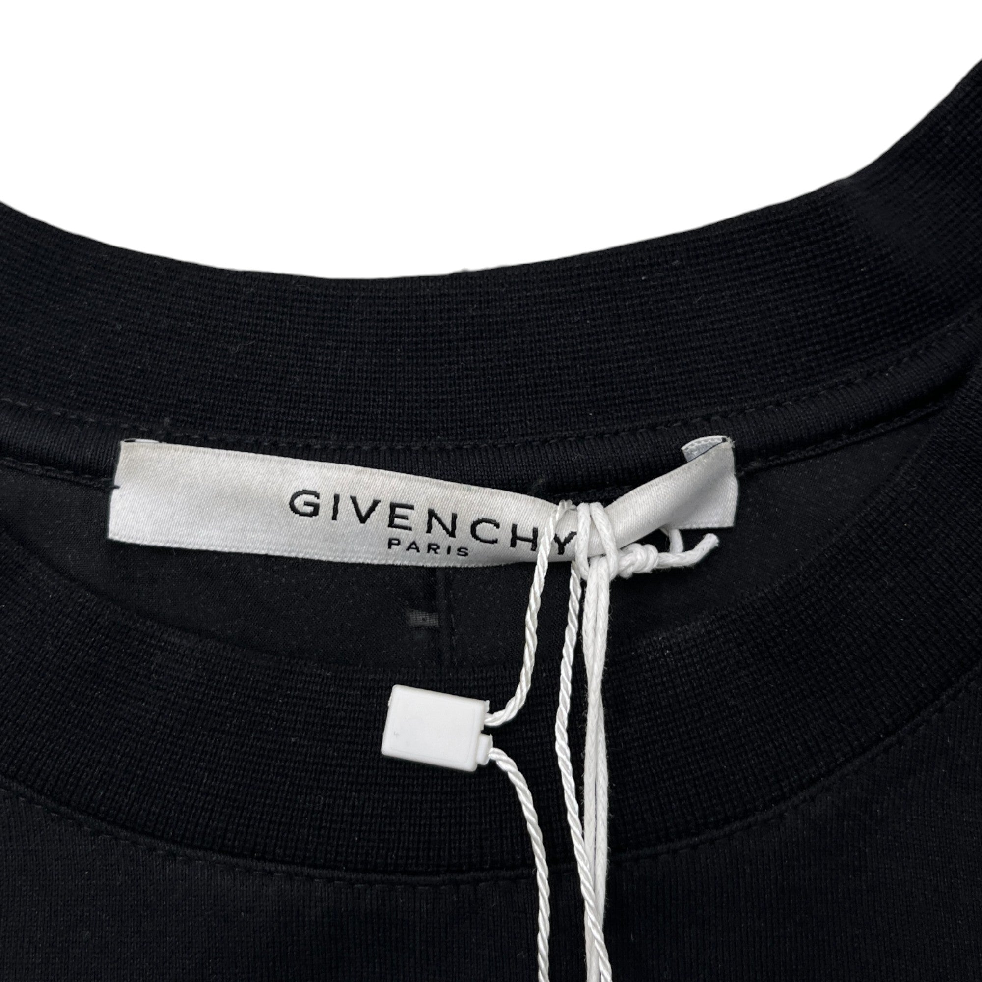 Men's Oversized Distressed Logo T-Shirt Black Size XXS