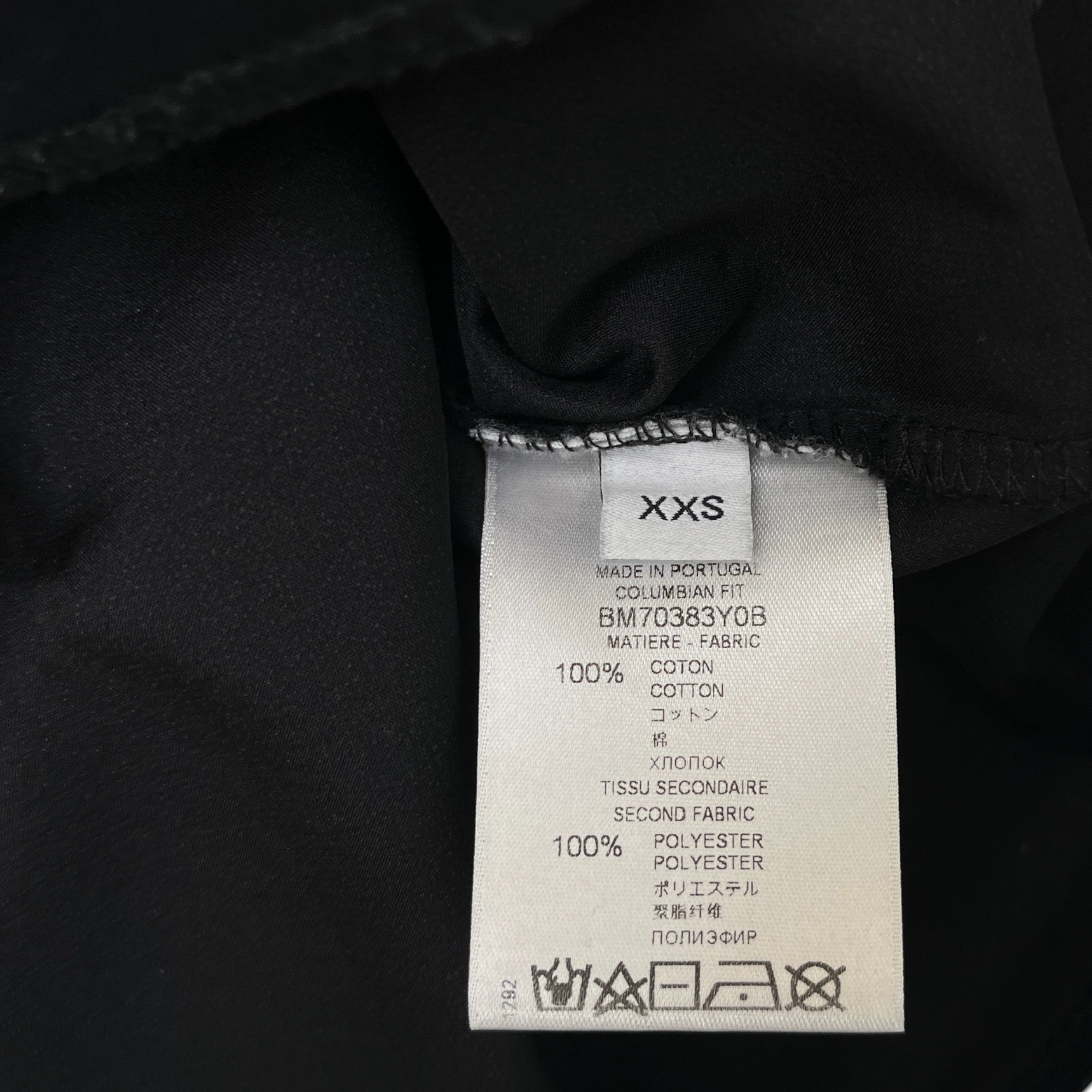 Men's Oversized Distressed Logo T-Shirt Black Size XXS