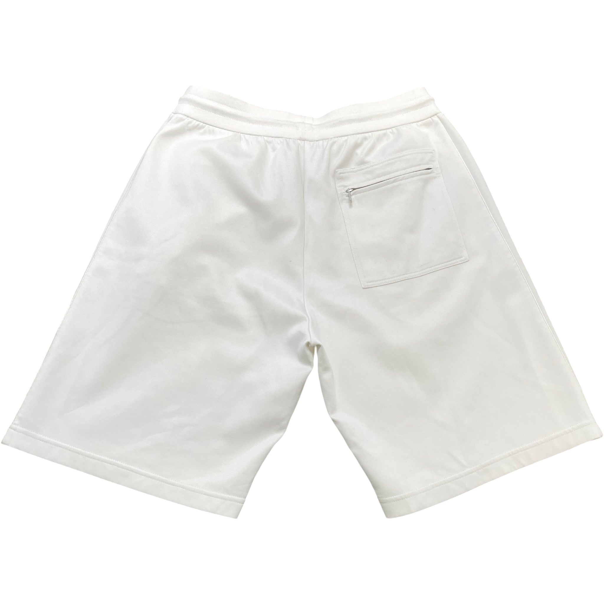 Men's Embroidered Logo Shorts White Size L