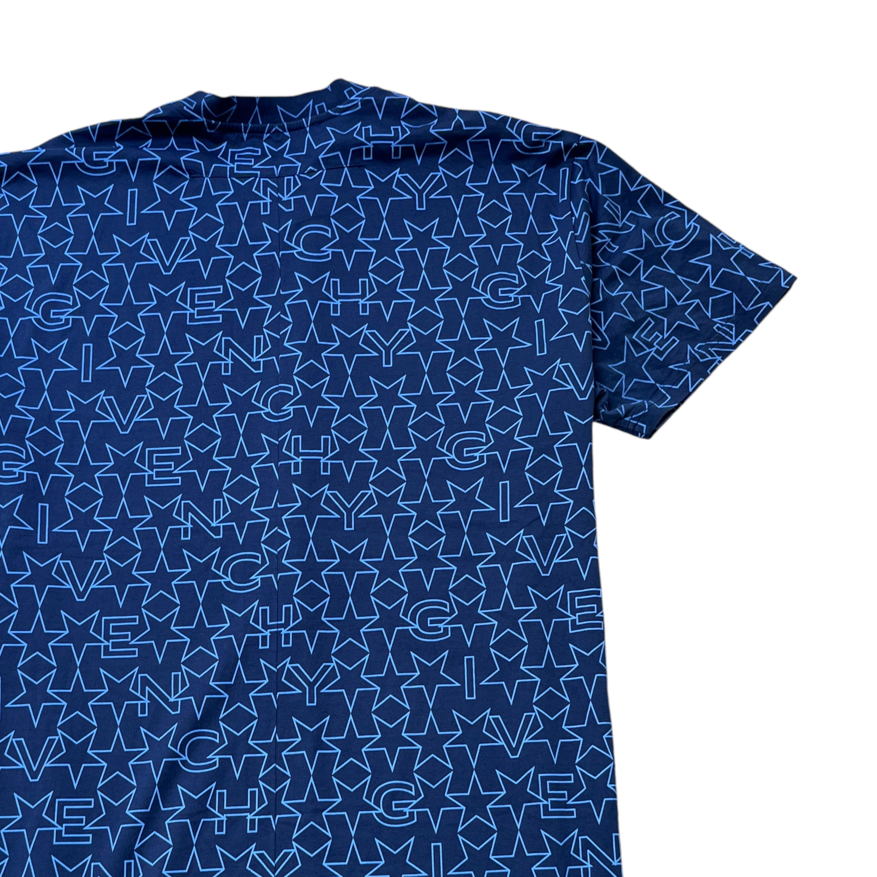 Men's All Over Star Print T-Shirt Navy Size XXS