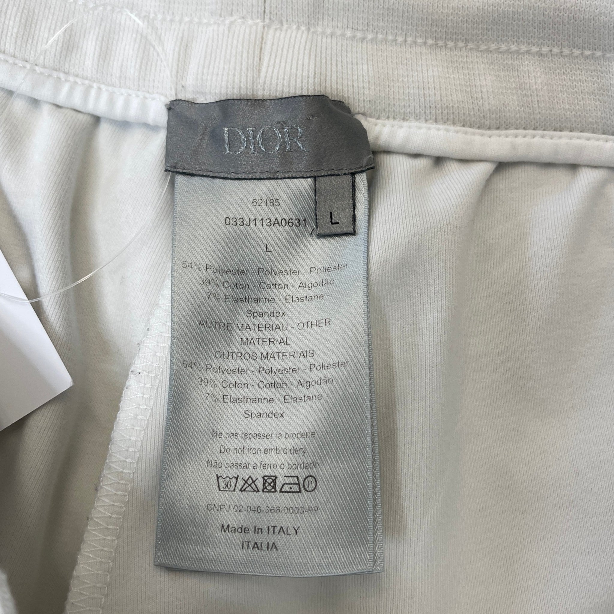 Men's Embroidered Logo Shorts White Size L