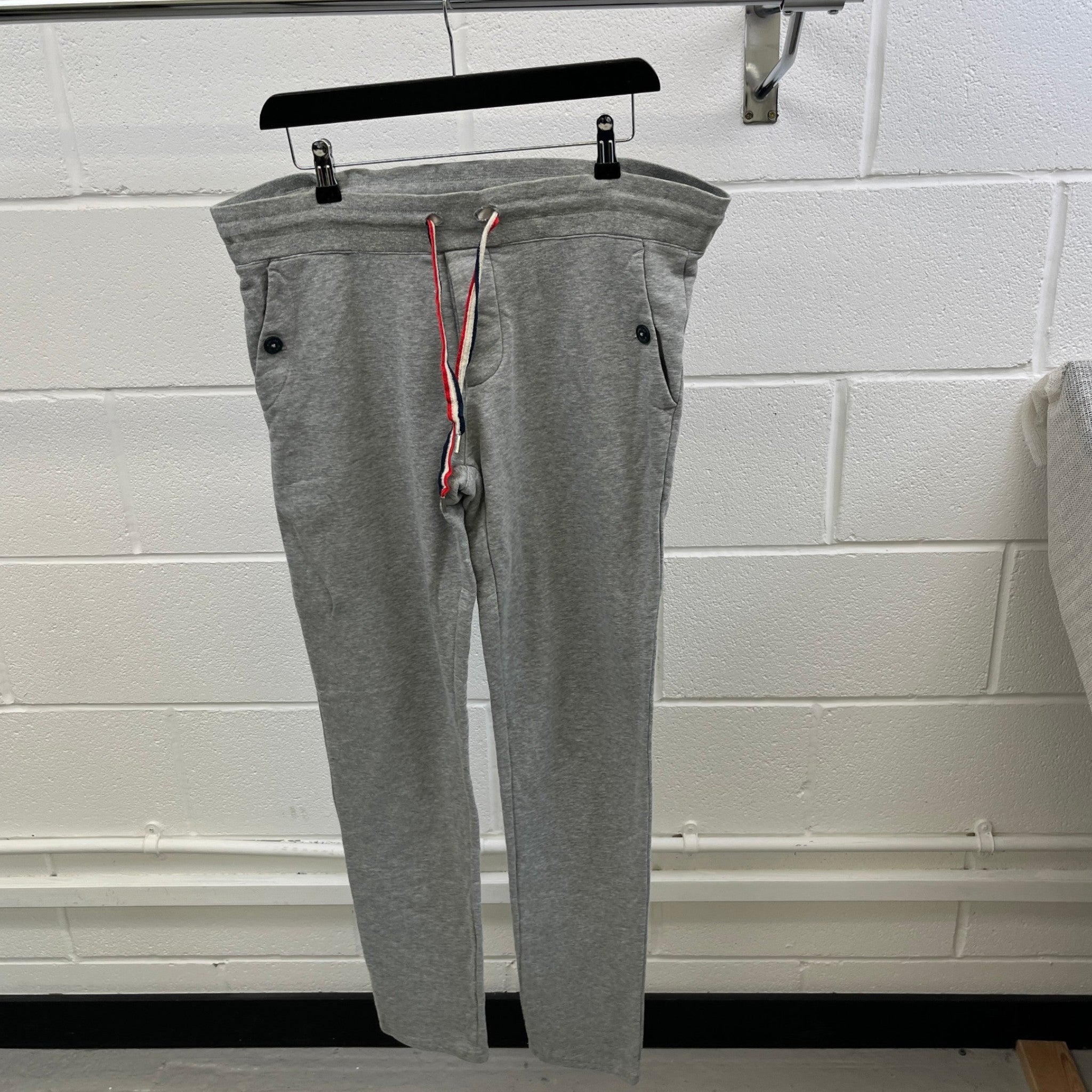 Men's Button Logo Joggers Grey Size M