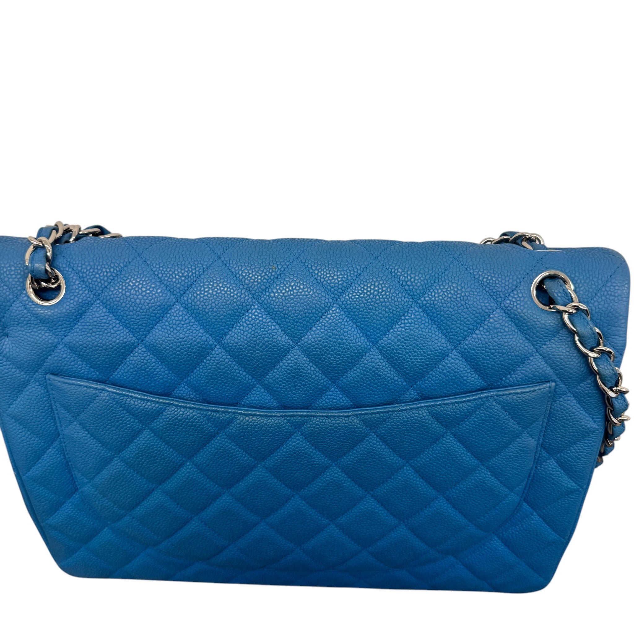 Women's Caviar Classic Flap Jumbo Handbag Blue