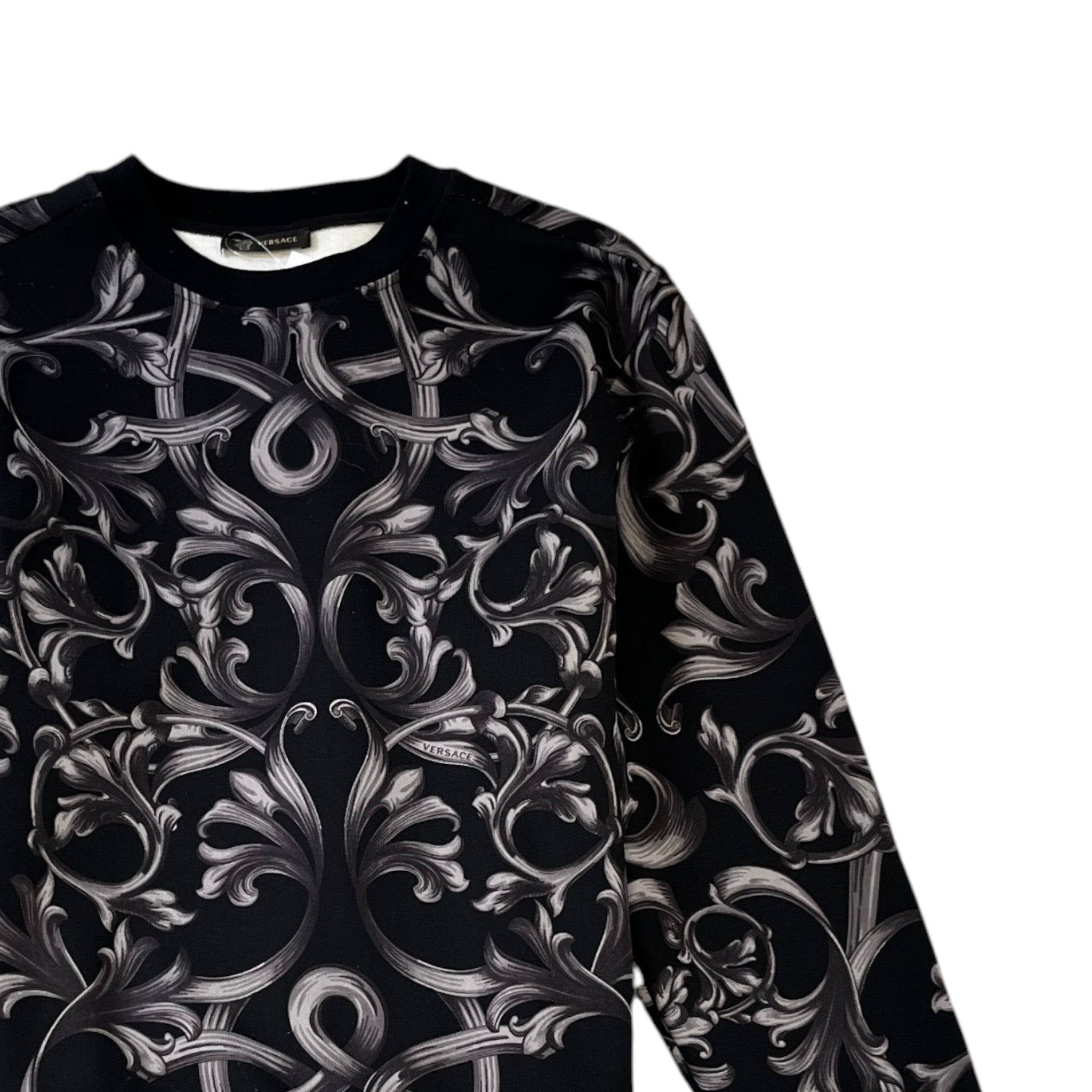 Men's Baroque Print Sweatshirt Black Size L