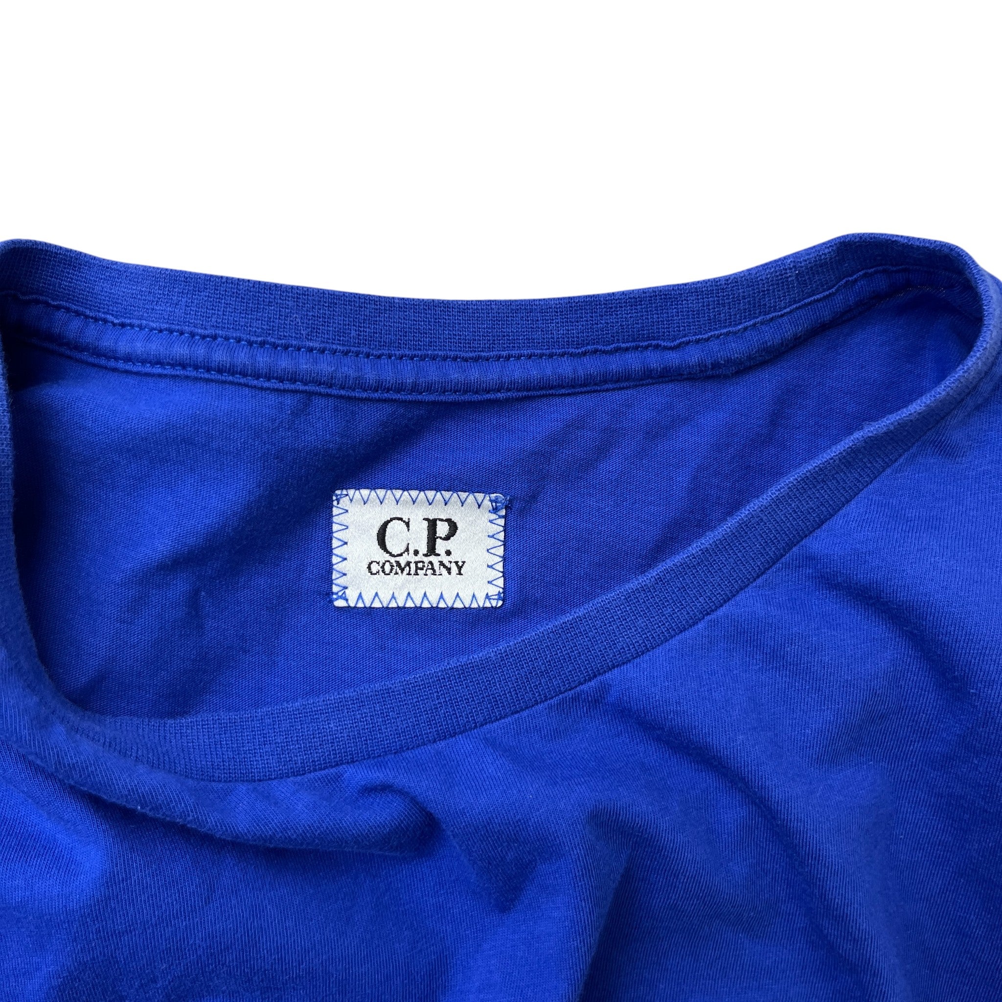 Men's Reflective Logo Print T-Shirt Blue Size M