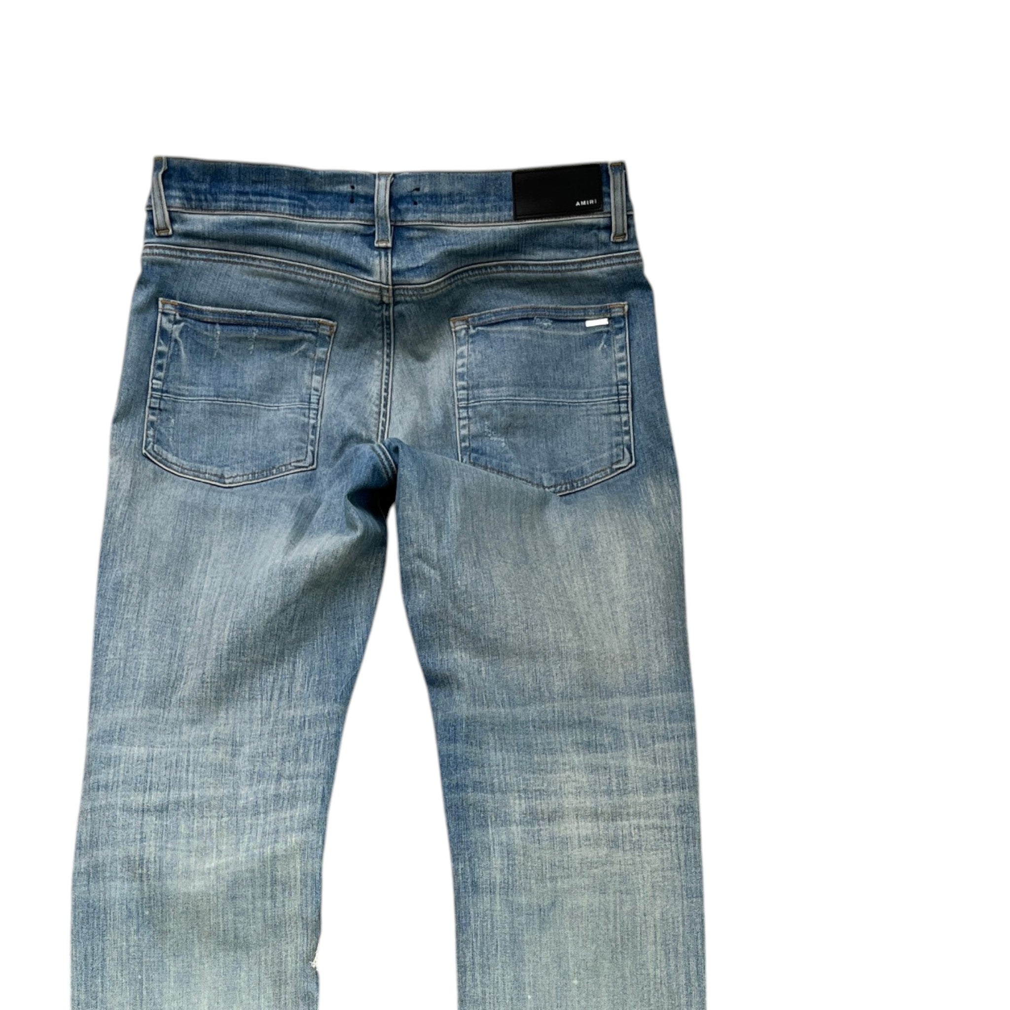 Men's Mx1 Distressed Bandana Jeans Blue Size Waist 33"