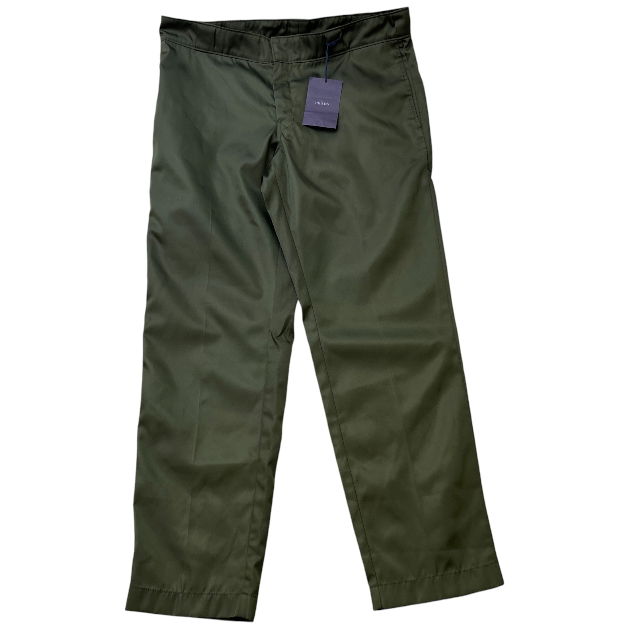 Men's Plaque Logo Trousers Khaki Size IT 50 / UK 34