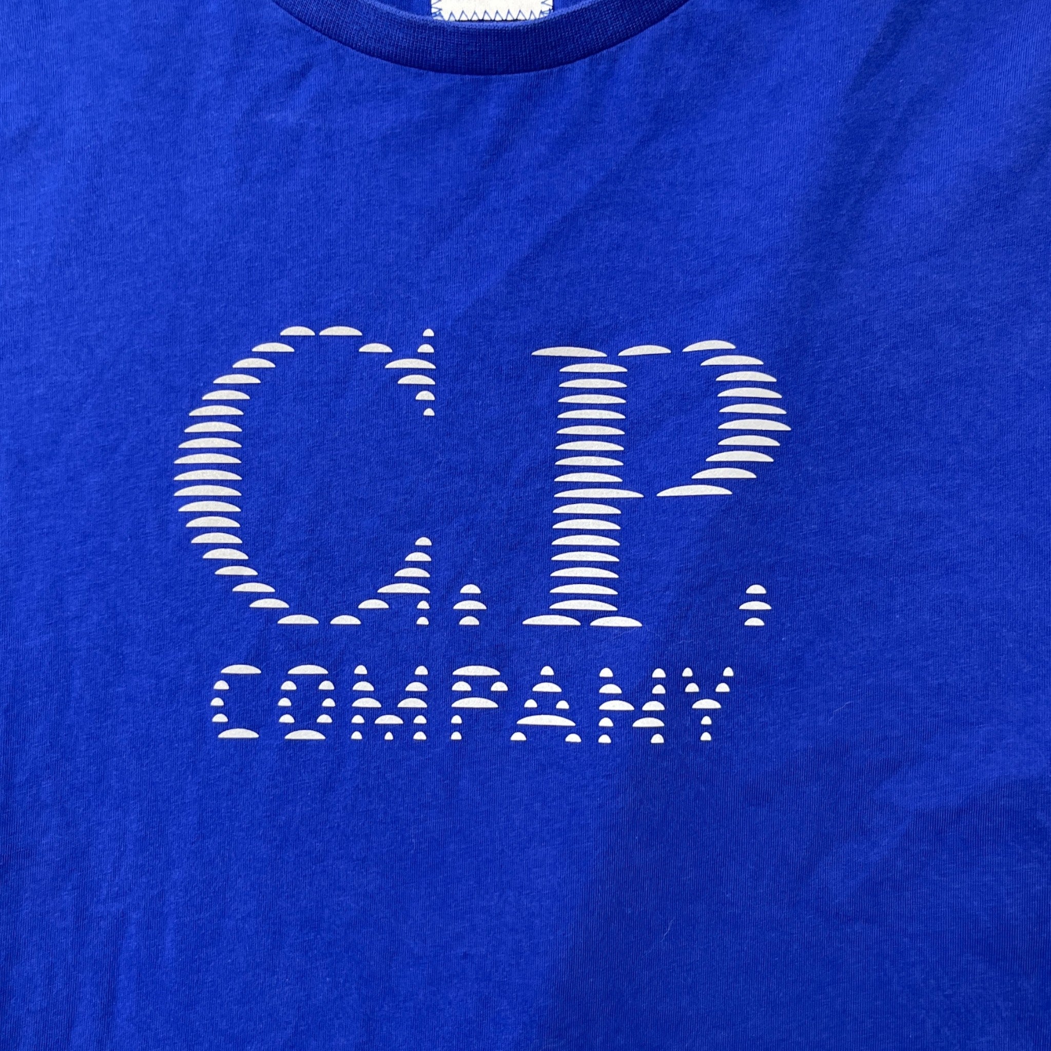 Men's Reflective Logo Print T-Shirt Blue Size M