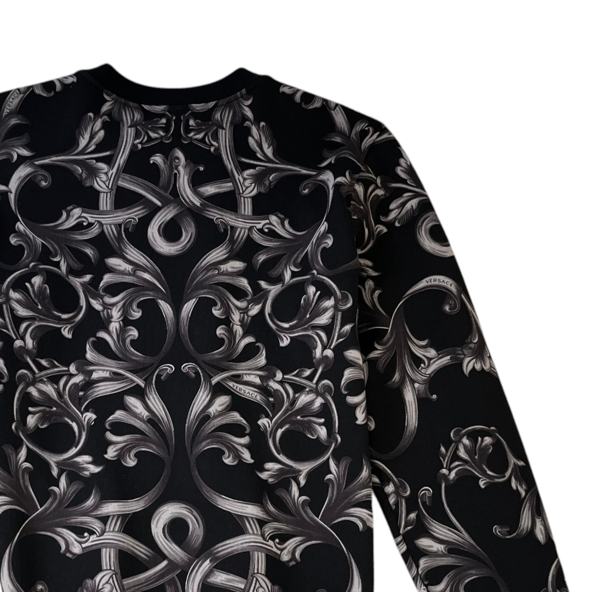 Men's Baroque Print Sweatshirt Black Size L