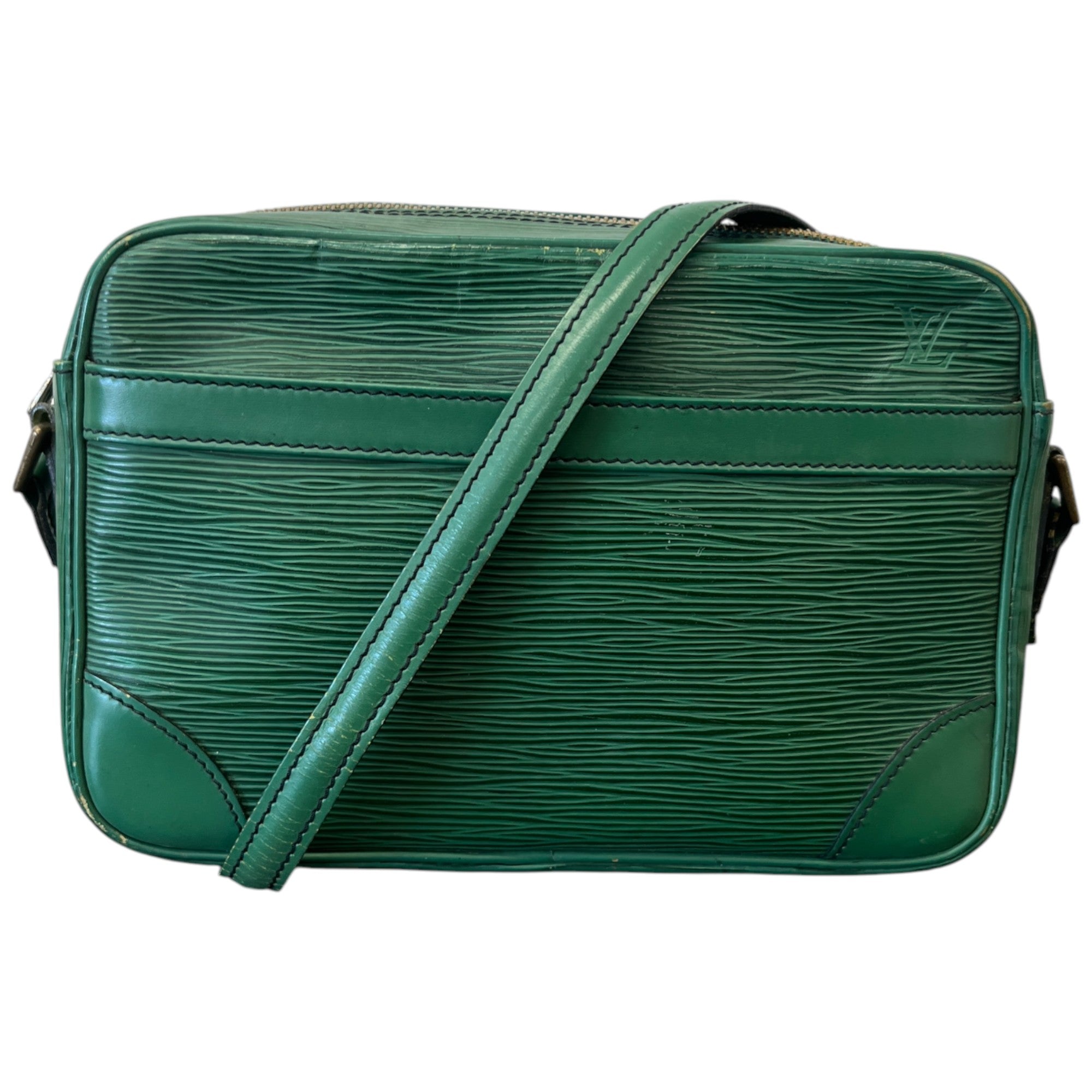 Men's Epi Leather Trocadero 27 Messenger Bag Green