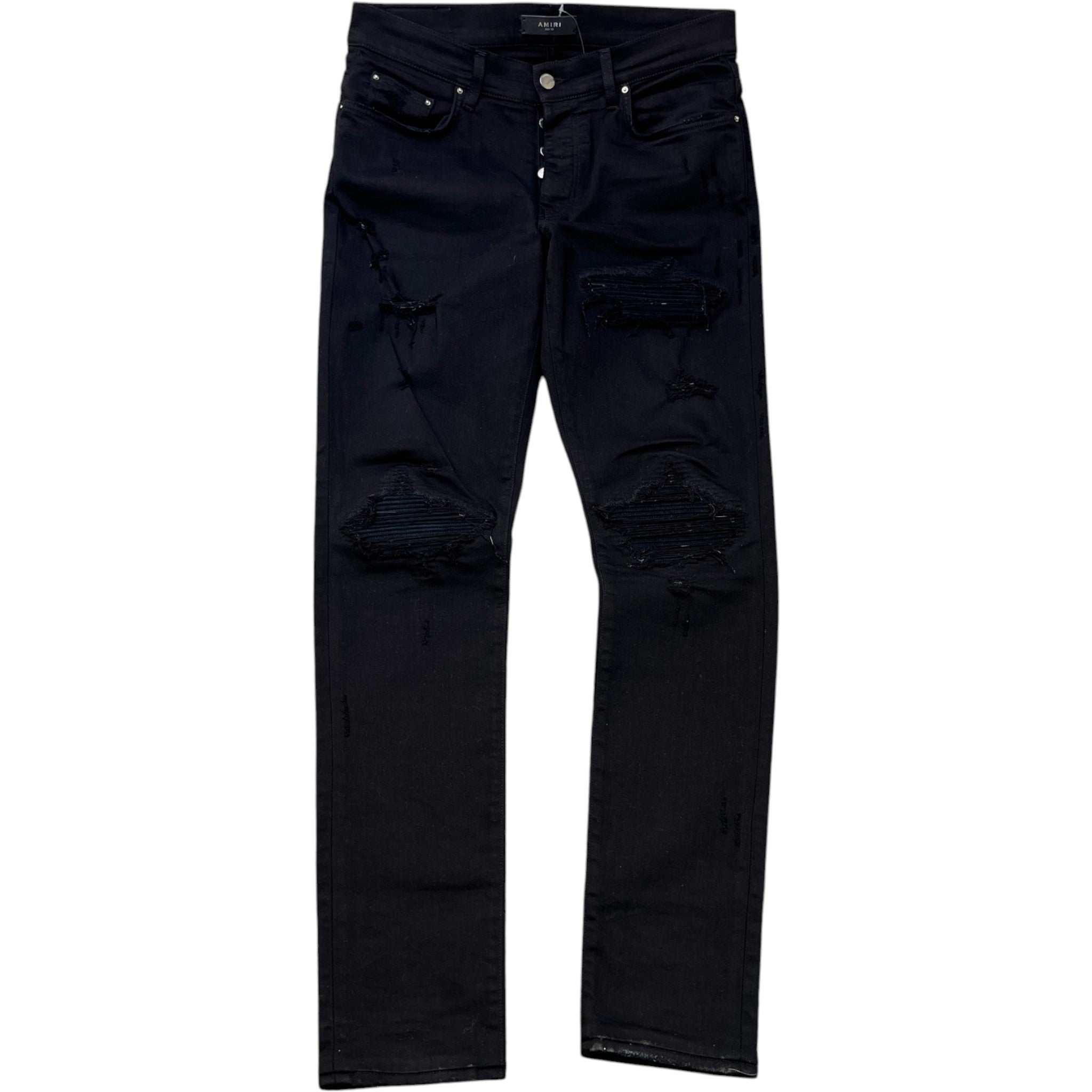 Men's Mx1 Distressed Jeans Black Size Waist 33"