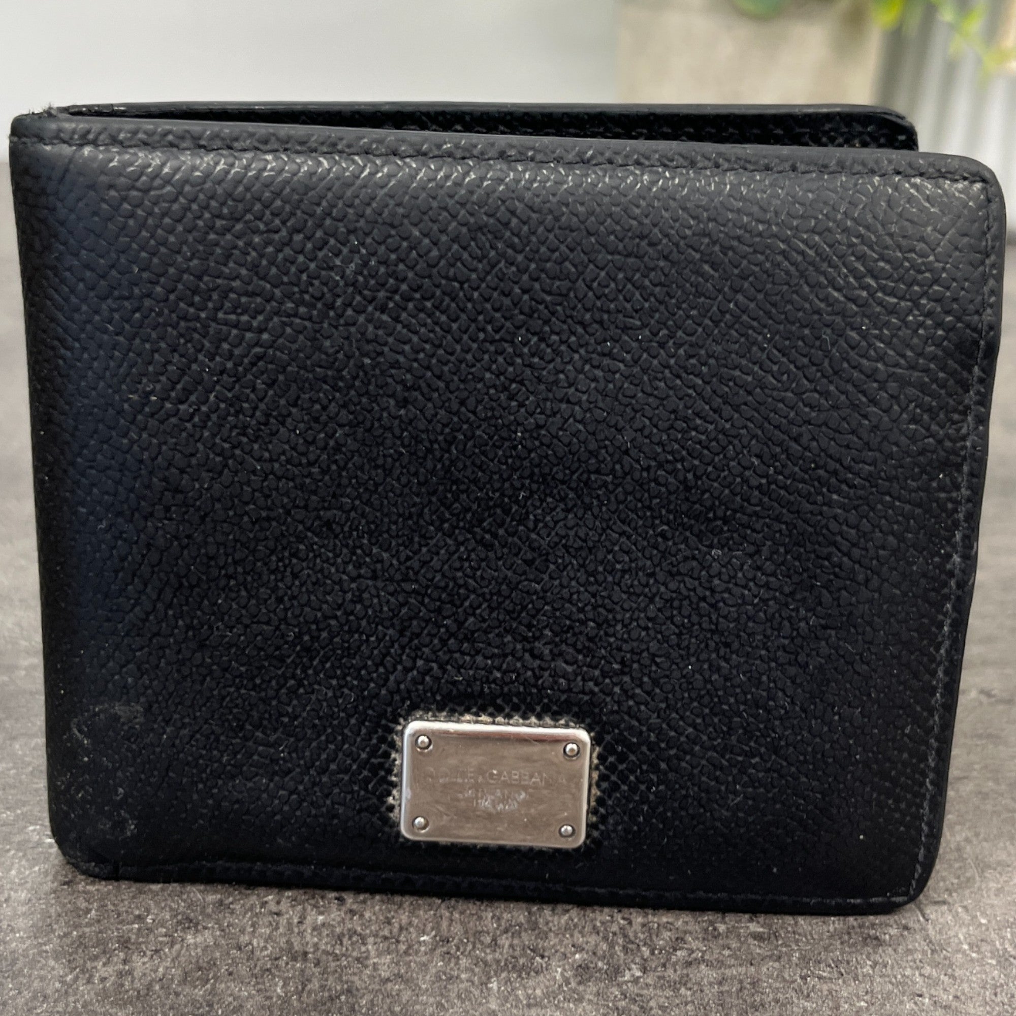 Men's Plaque Logo Wallet Black