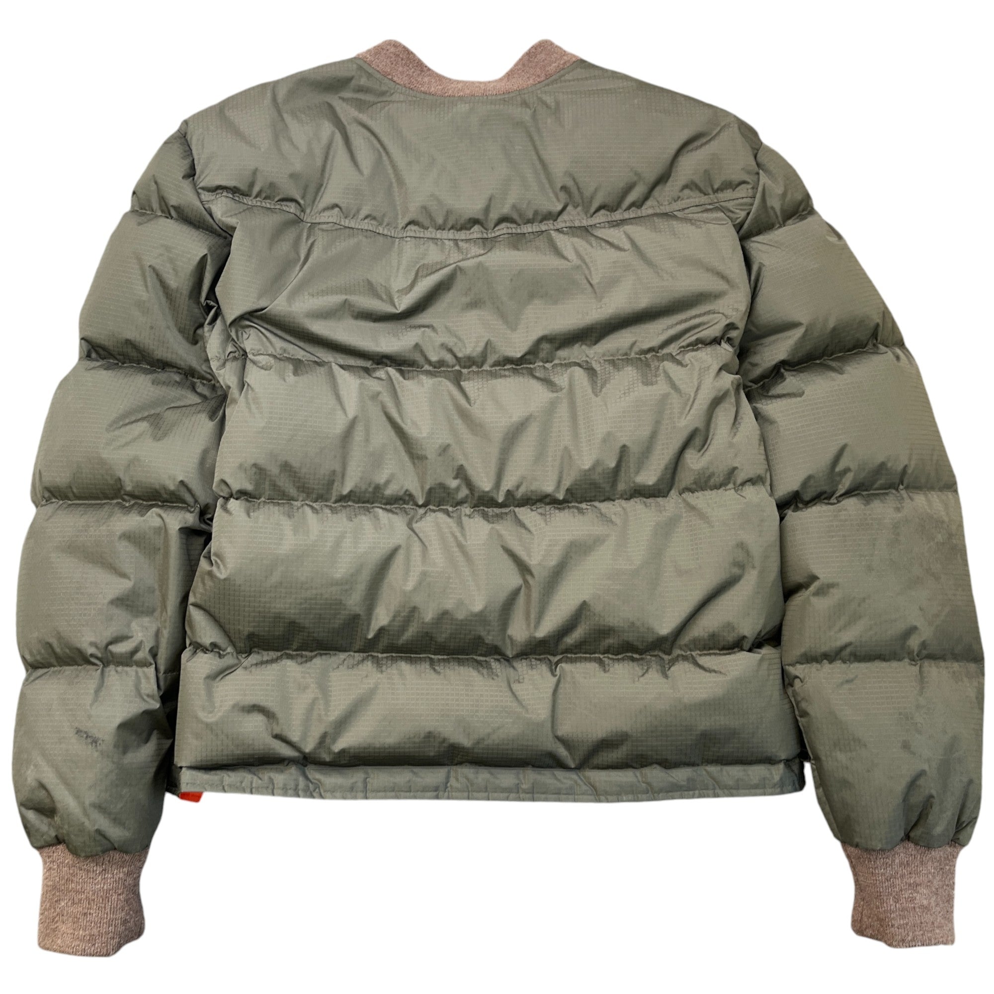Men's Embroidered Rabbit Logo Down Jacket Khaki Size IT 48 / M