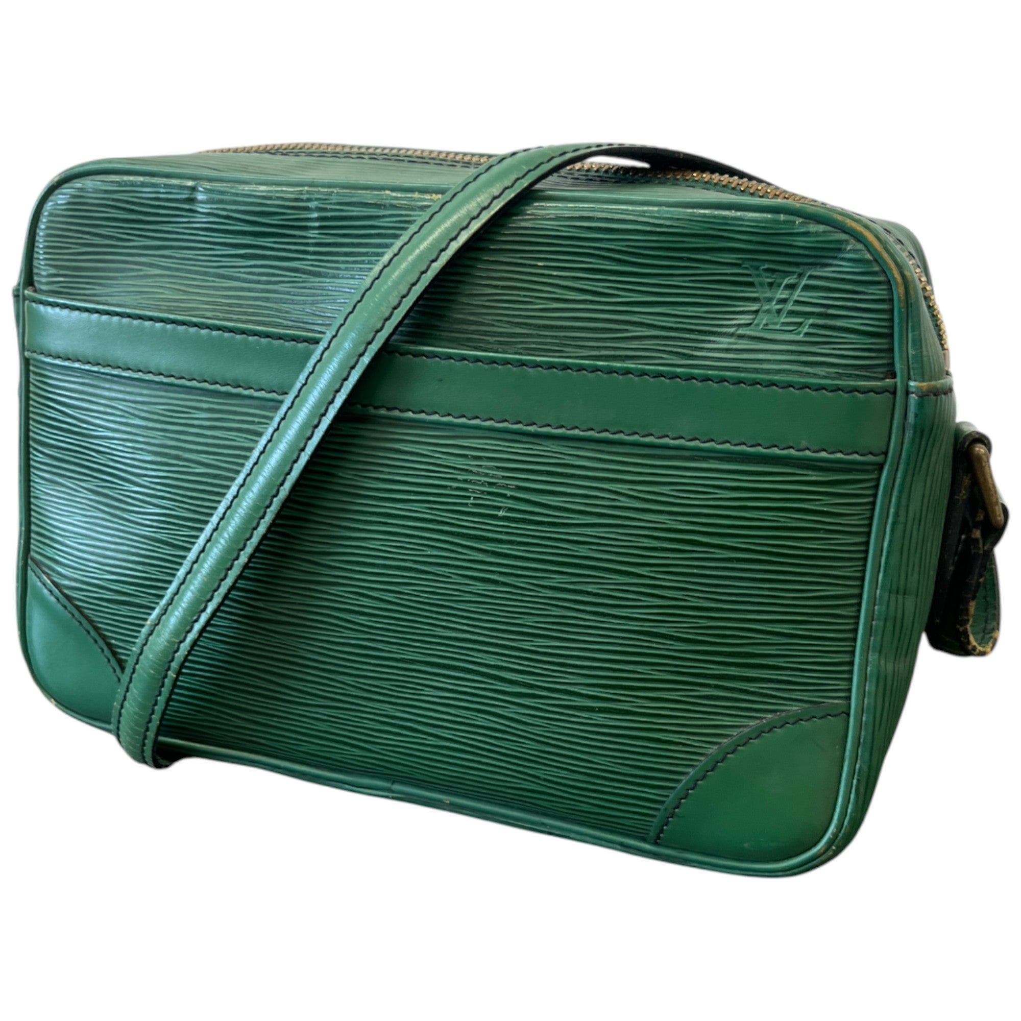 Men's Epi Leather Trocadero 27 Messenger Bag Green