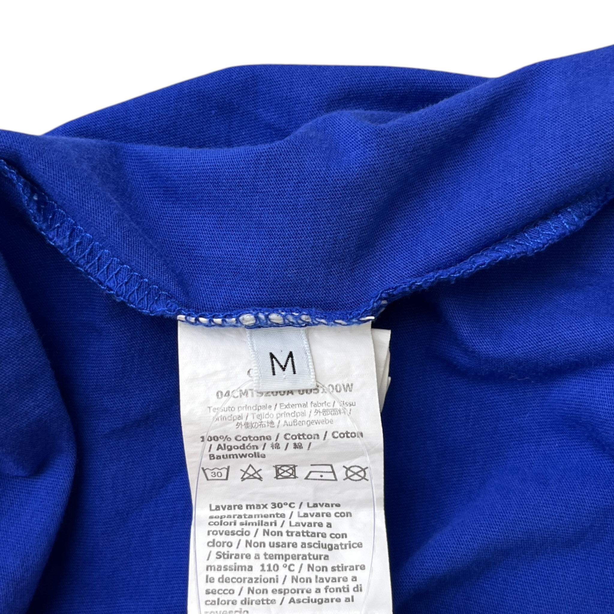 Men's Reflective Logo Print T-Shirt Blue Size M