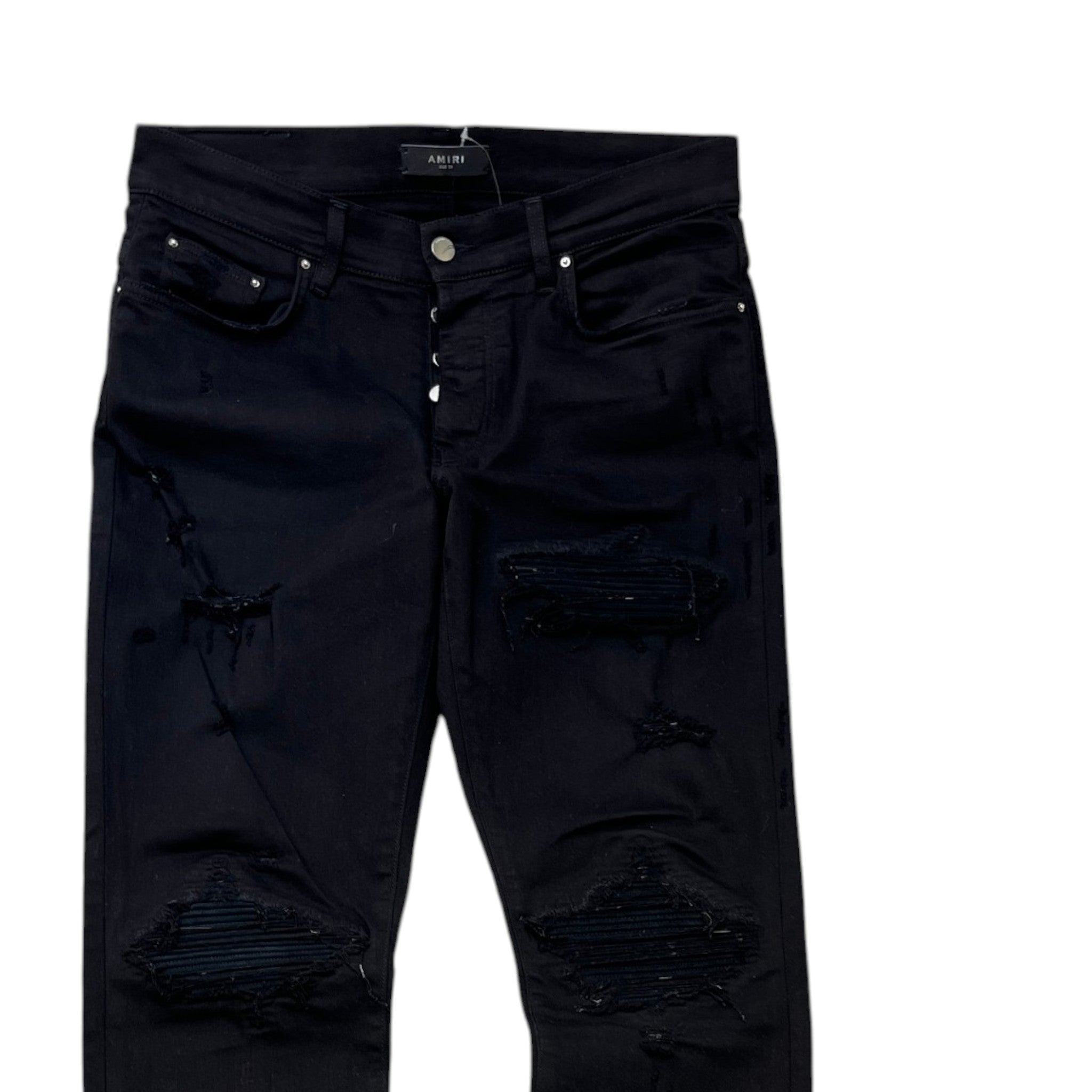 Men's Mx1 Distressed Jeans Black Size Waist 33"