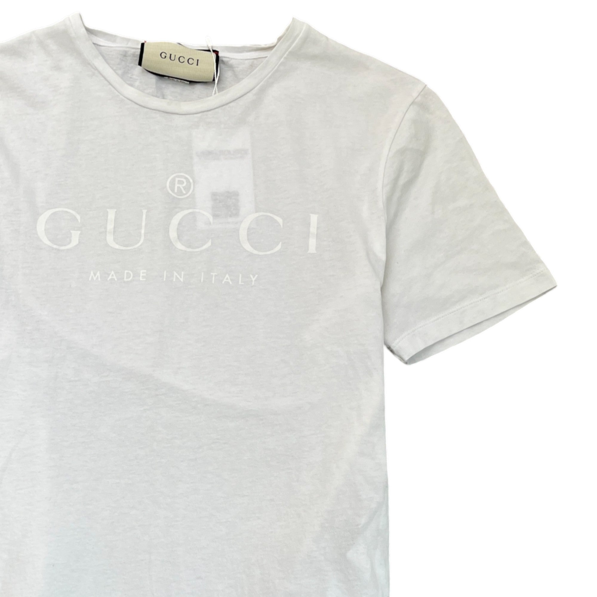 Men's Printed Logo T-Shirt White Size L