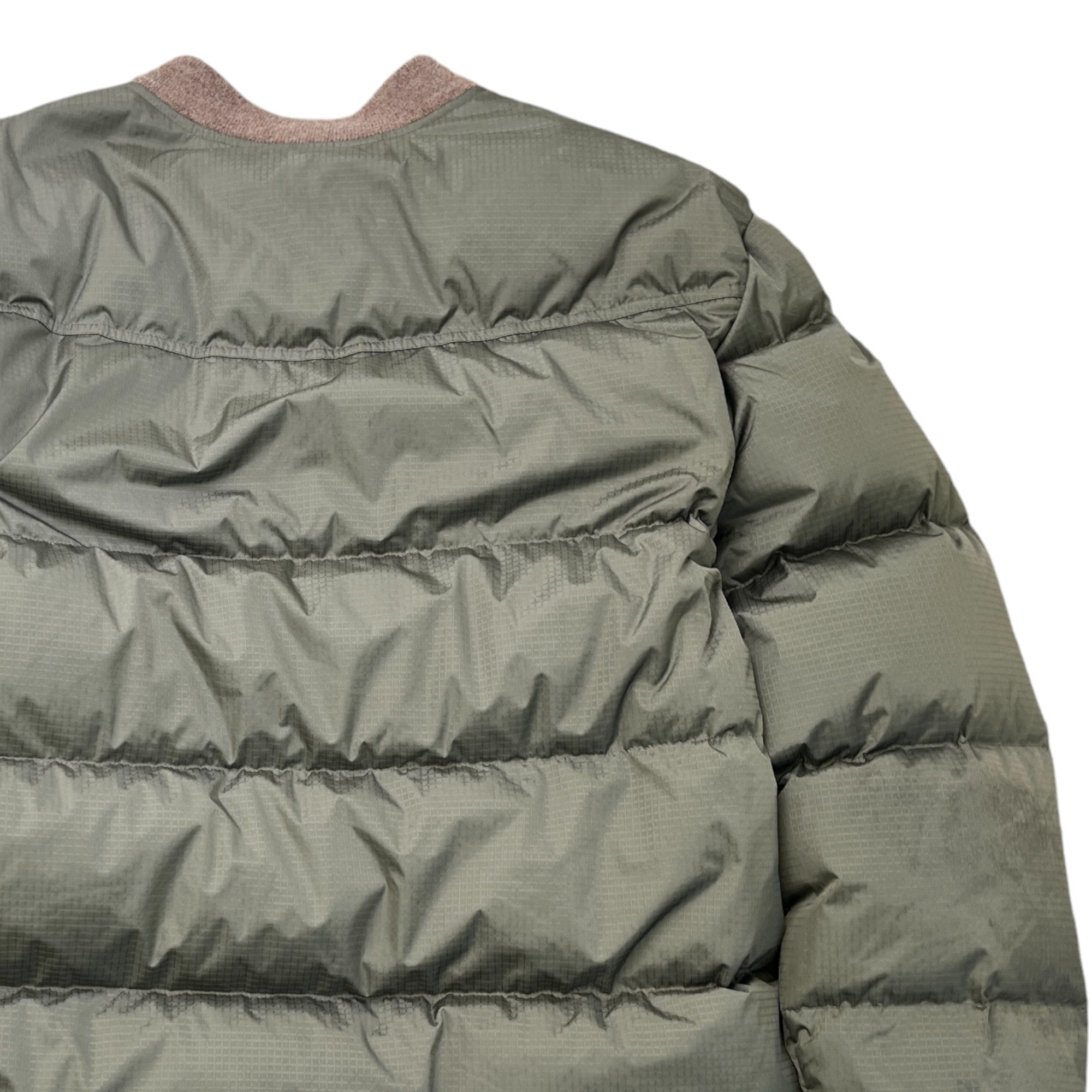 Men's Embroidered Rabbit Logo Down Jacket Khaki Size IT 48 / M